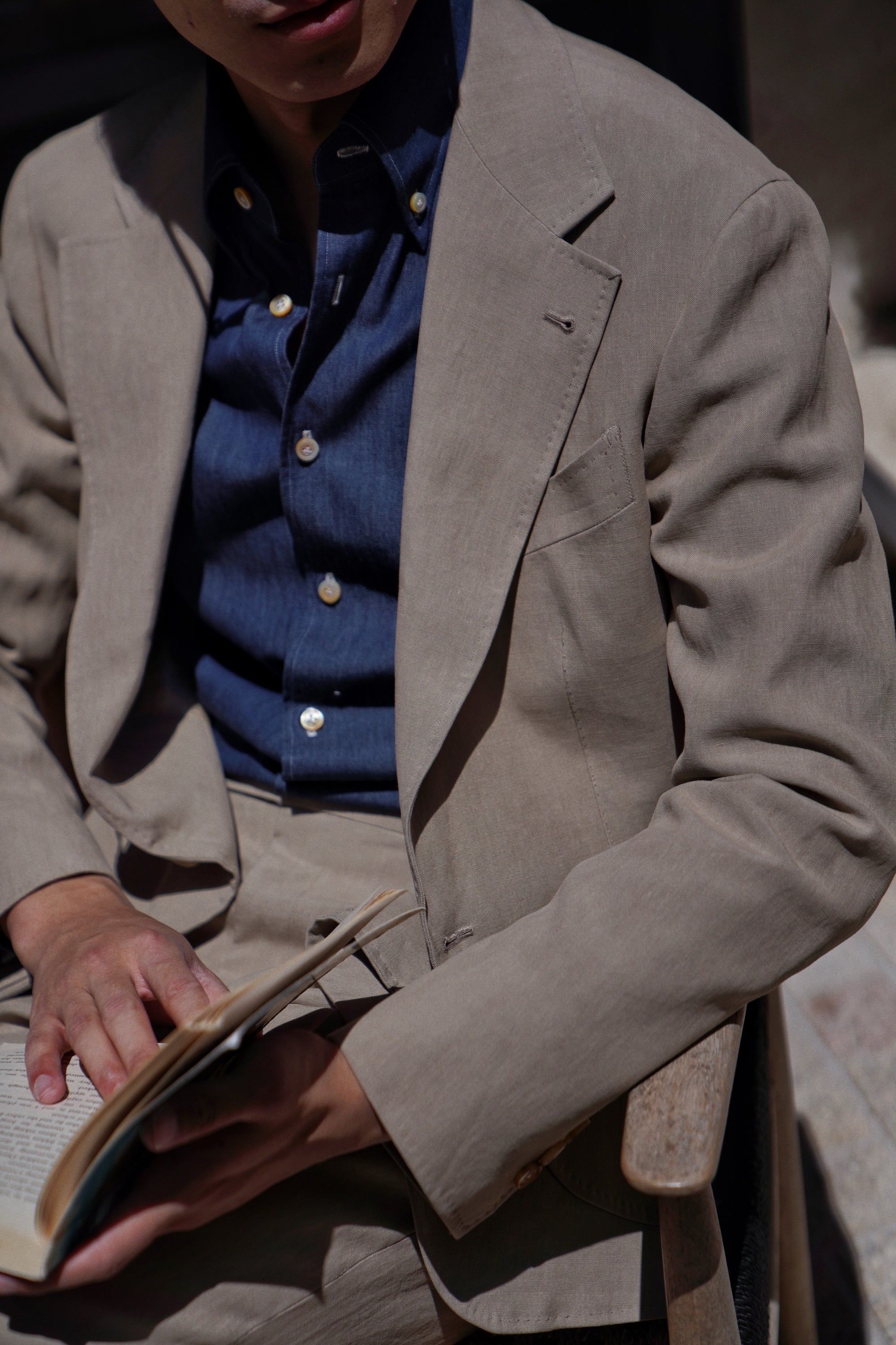 MTO Mud Yellow Linen Suit #03