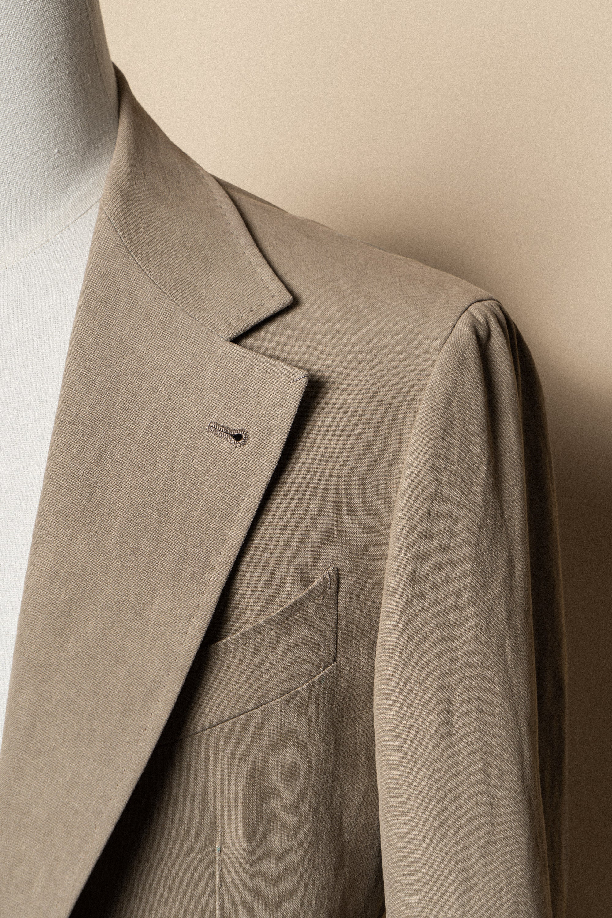 MTO Mud Yellow Linen Suit #03