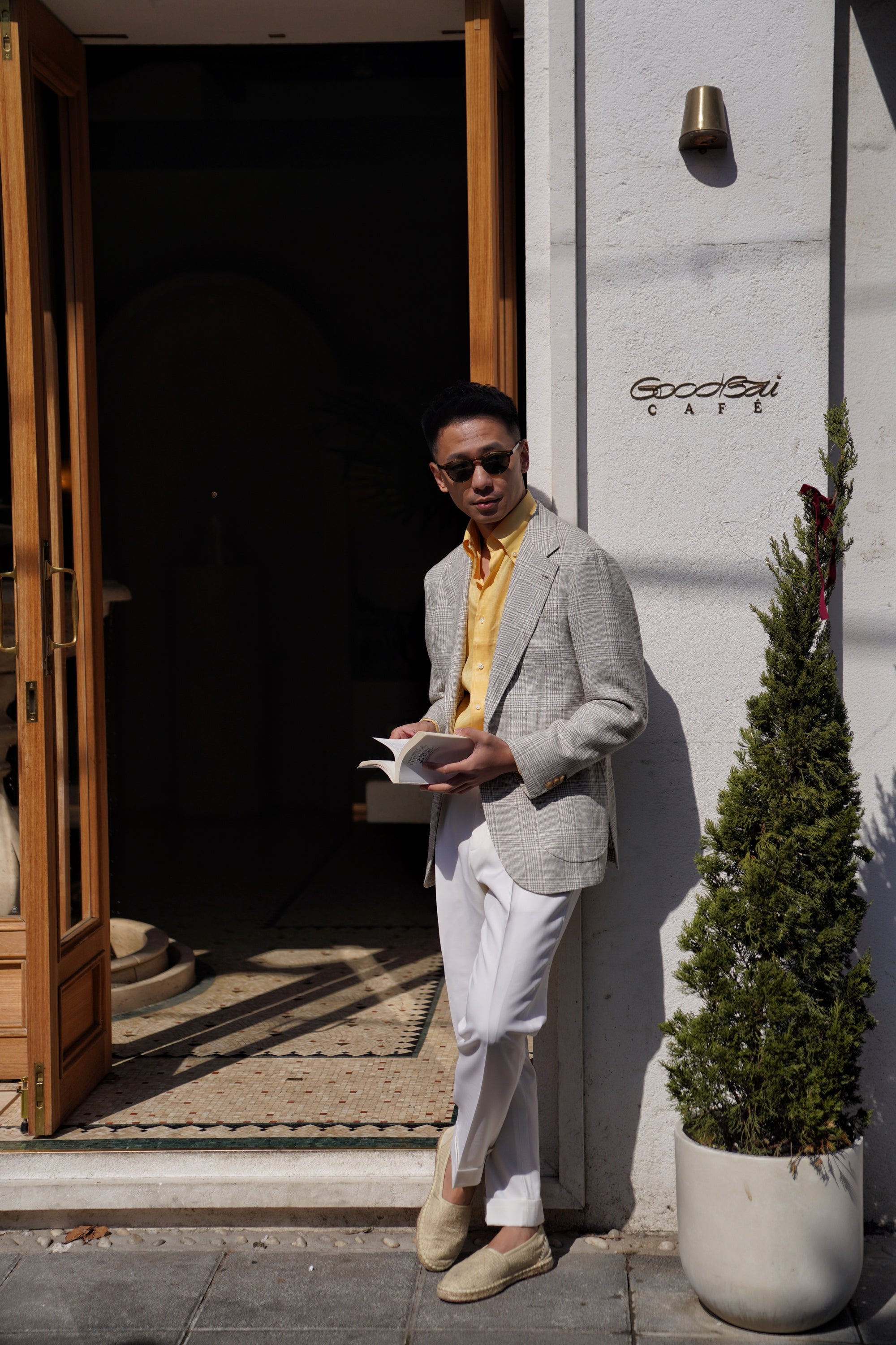 MTO Lemon / Emerald Linen Shirt