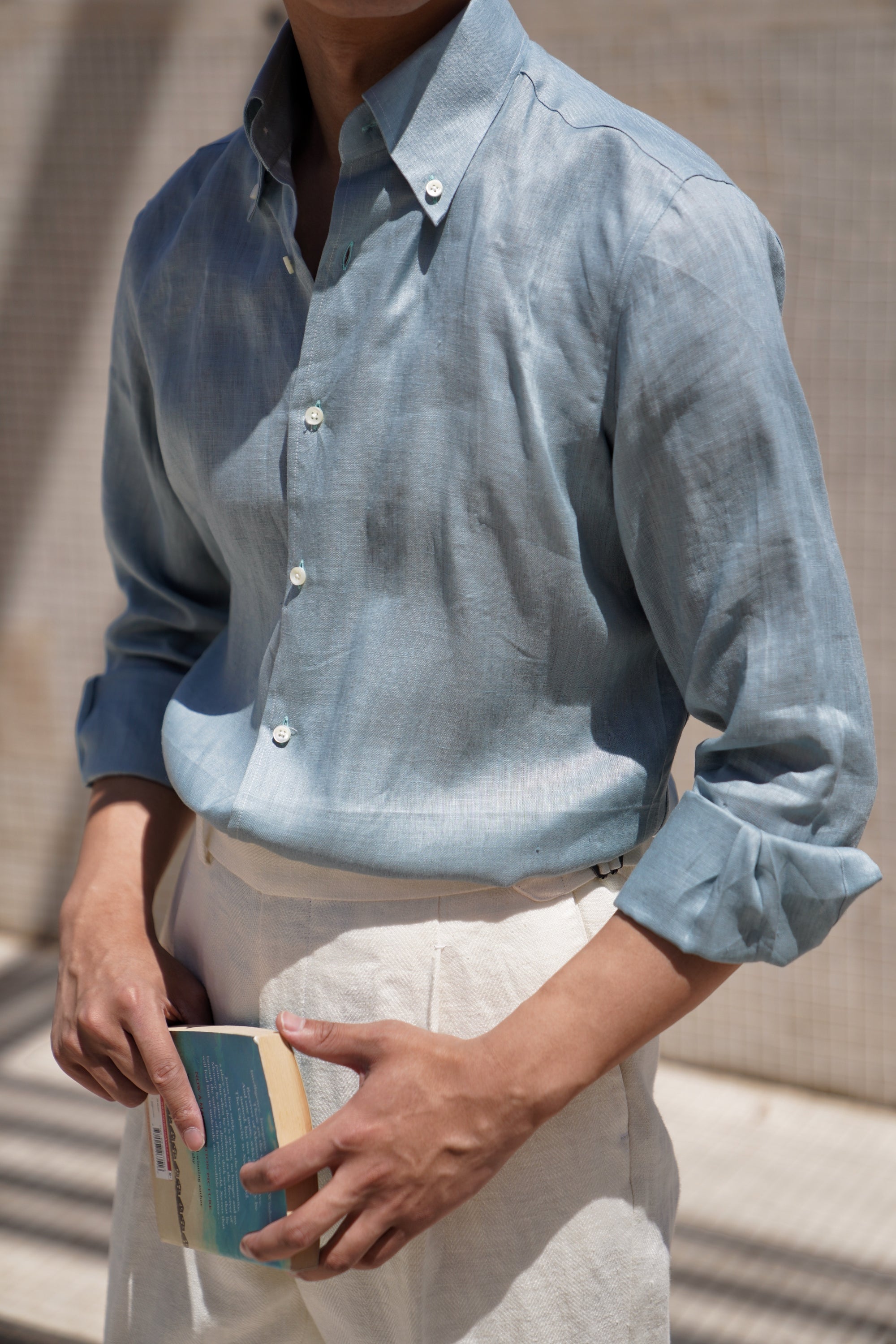 MTO Lemon / Emerald Linen Shirt
