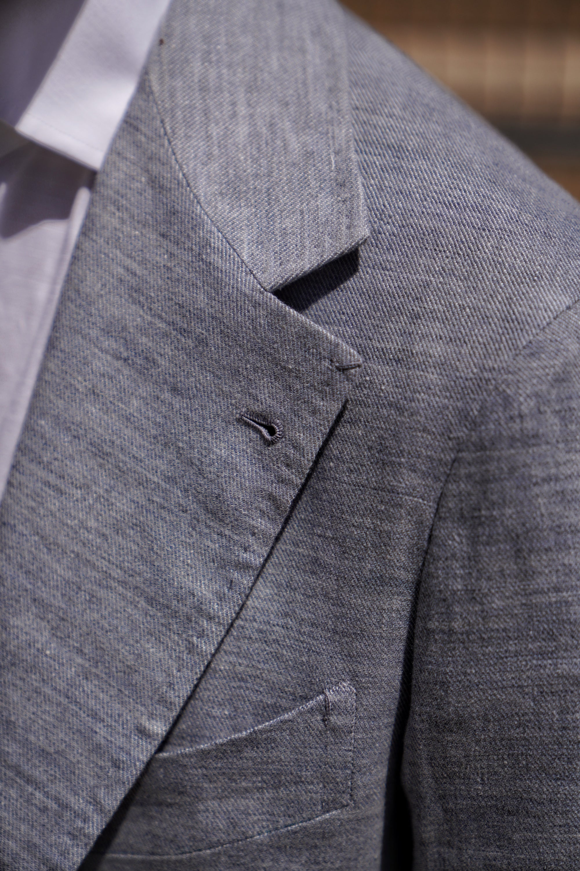 Pale Blue Linen Wool Jacket #294