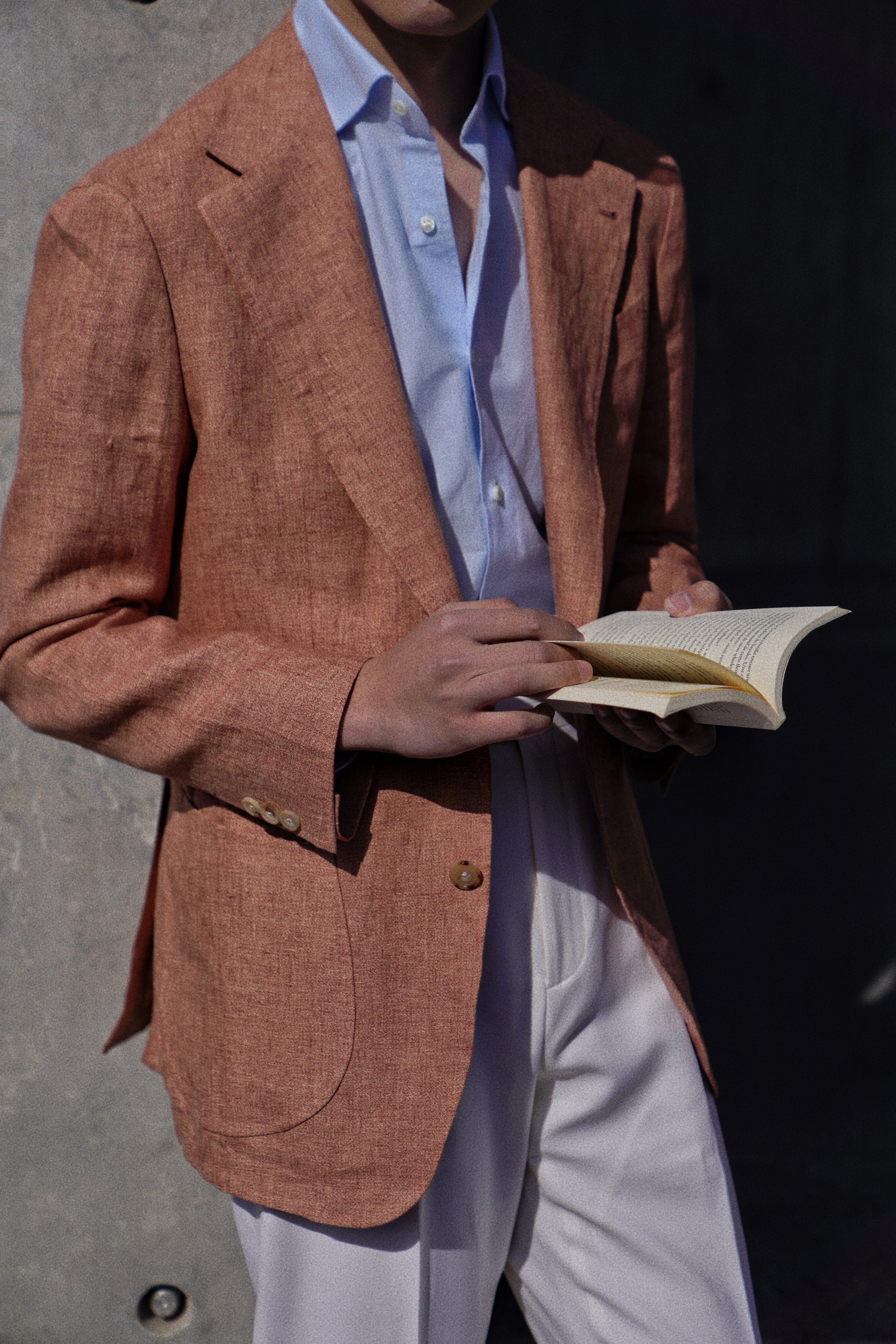 Tangerine Melange Linen Jacket #363