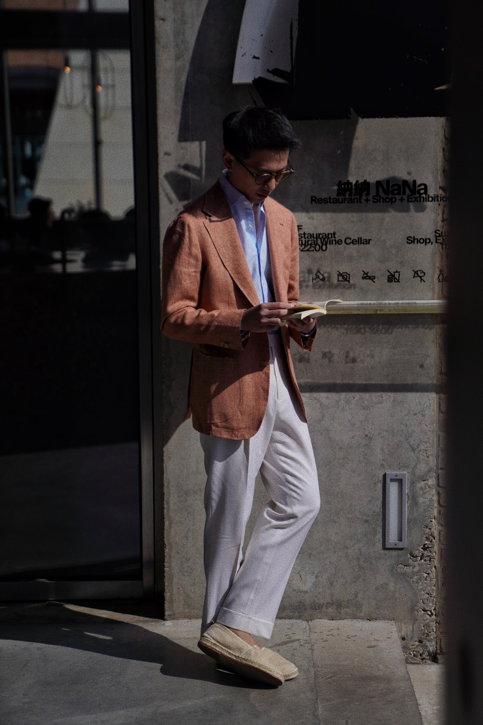 Tangerine Melange Linen Jacket #363