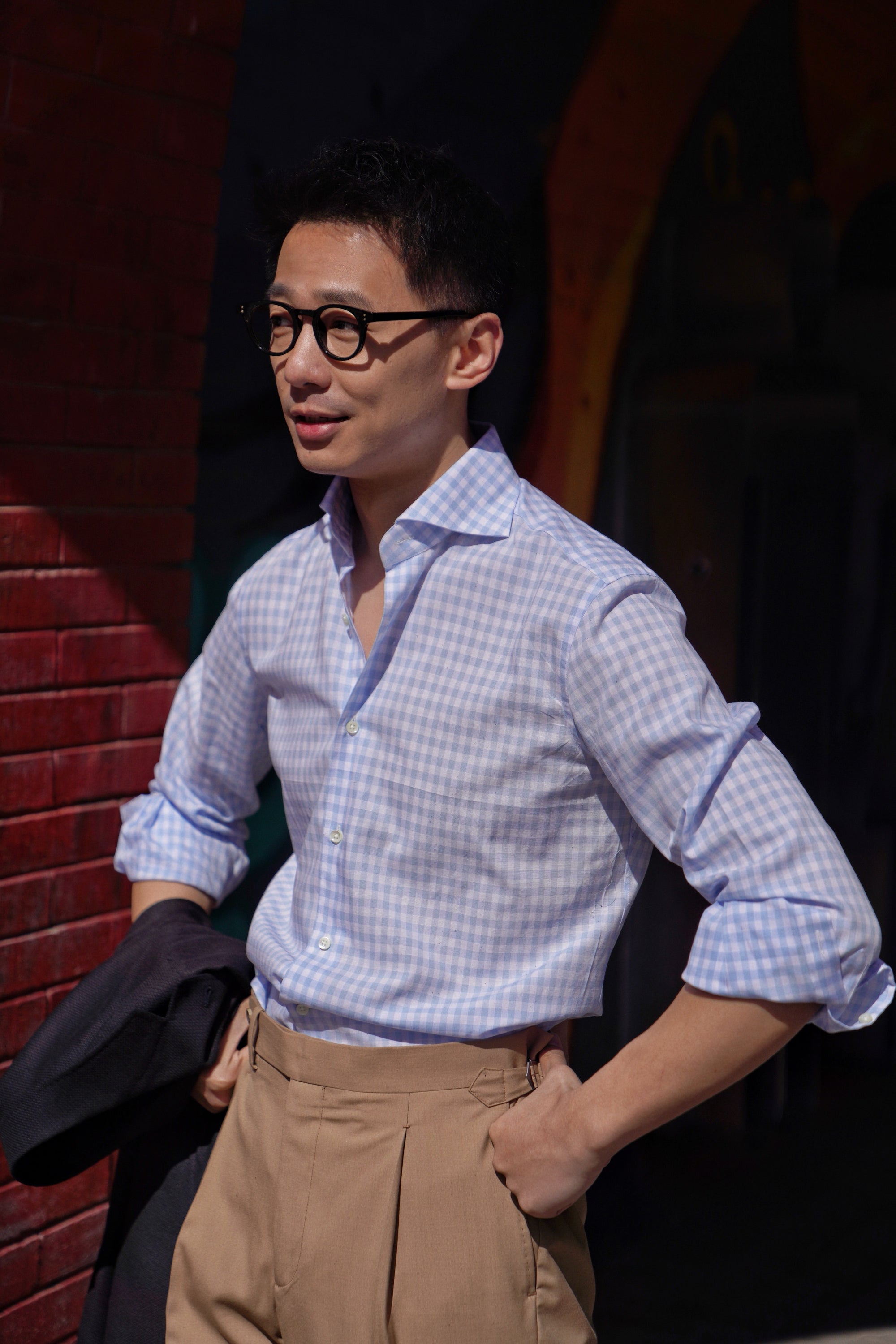 MTO Stipe Cotton Linen Blending Shirt #421 #424