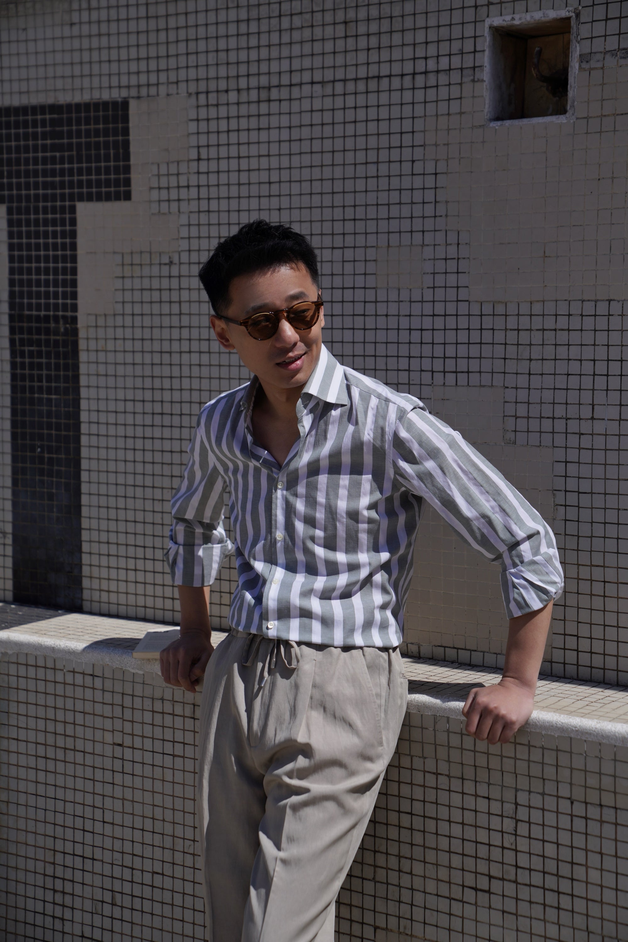 MTO Stipe Cotton Shirt #432 #433