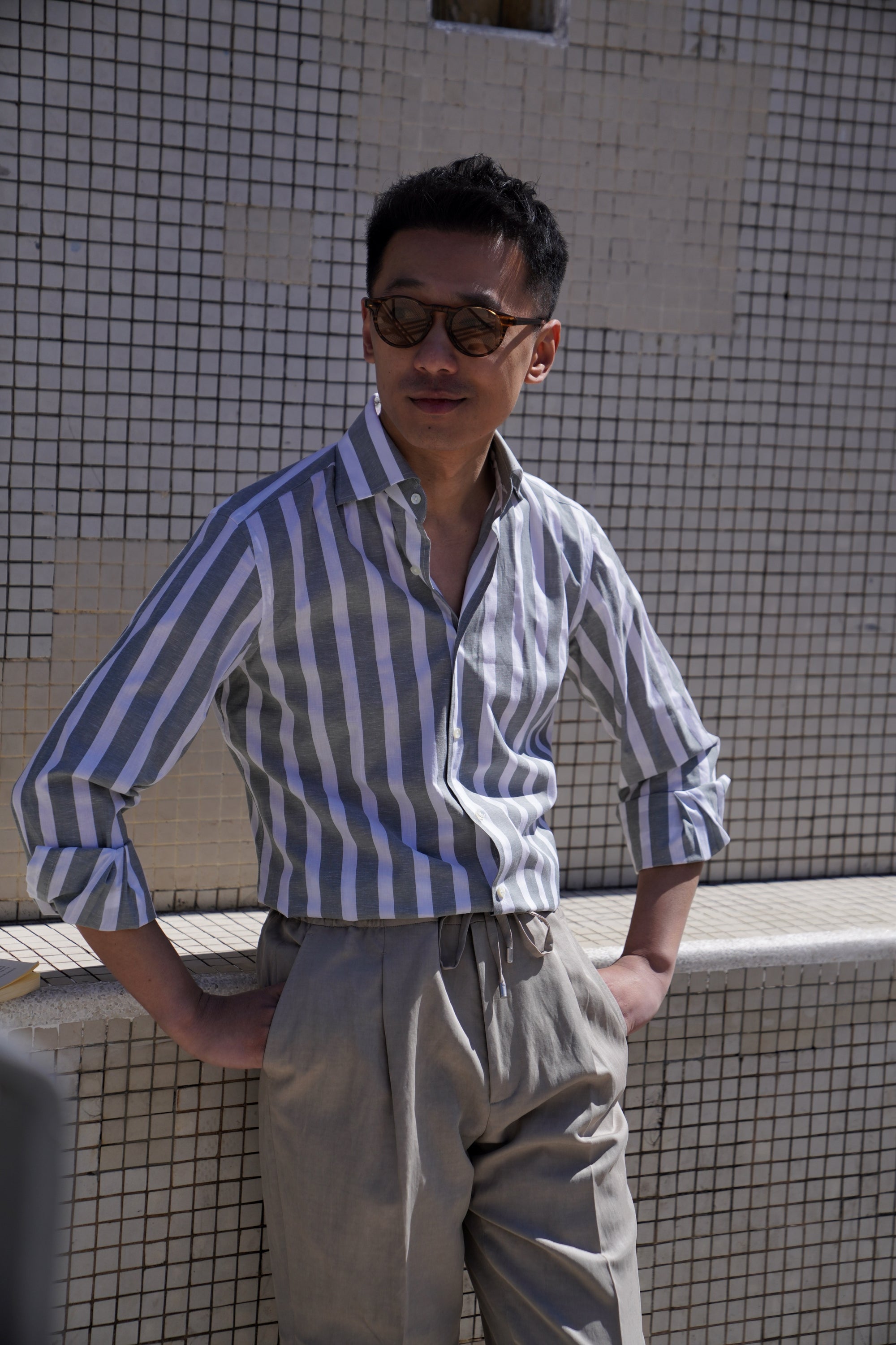 MTO Stipe Cotton Shirt #432 #433