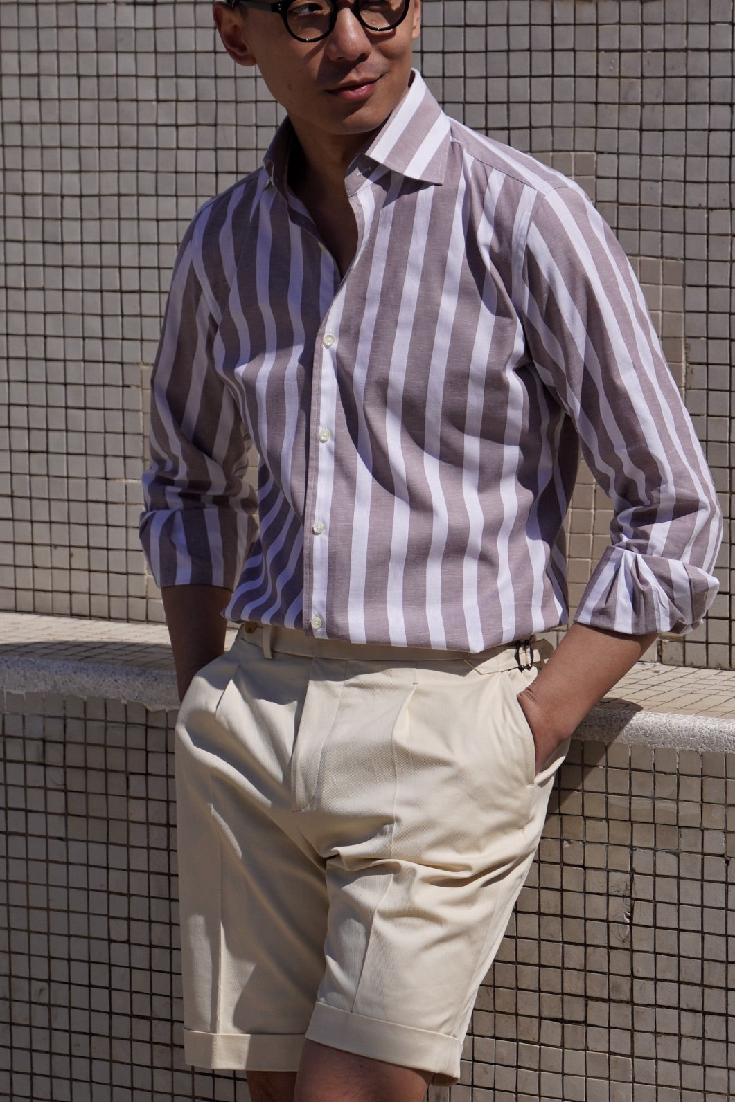 MTO Stipe Cotton Shirt #432 #433