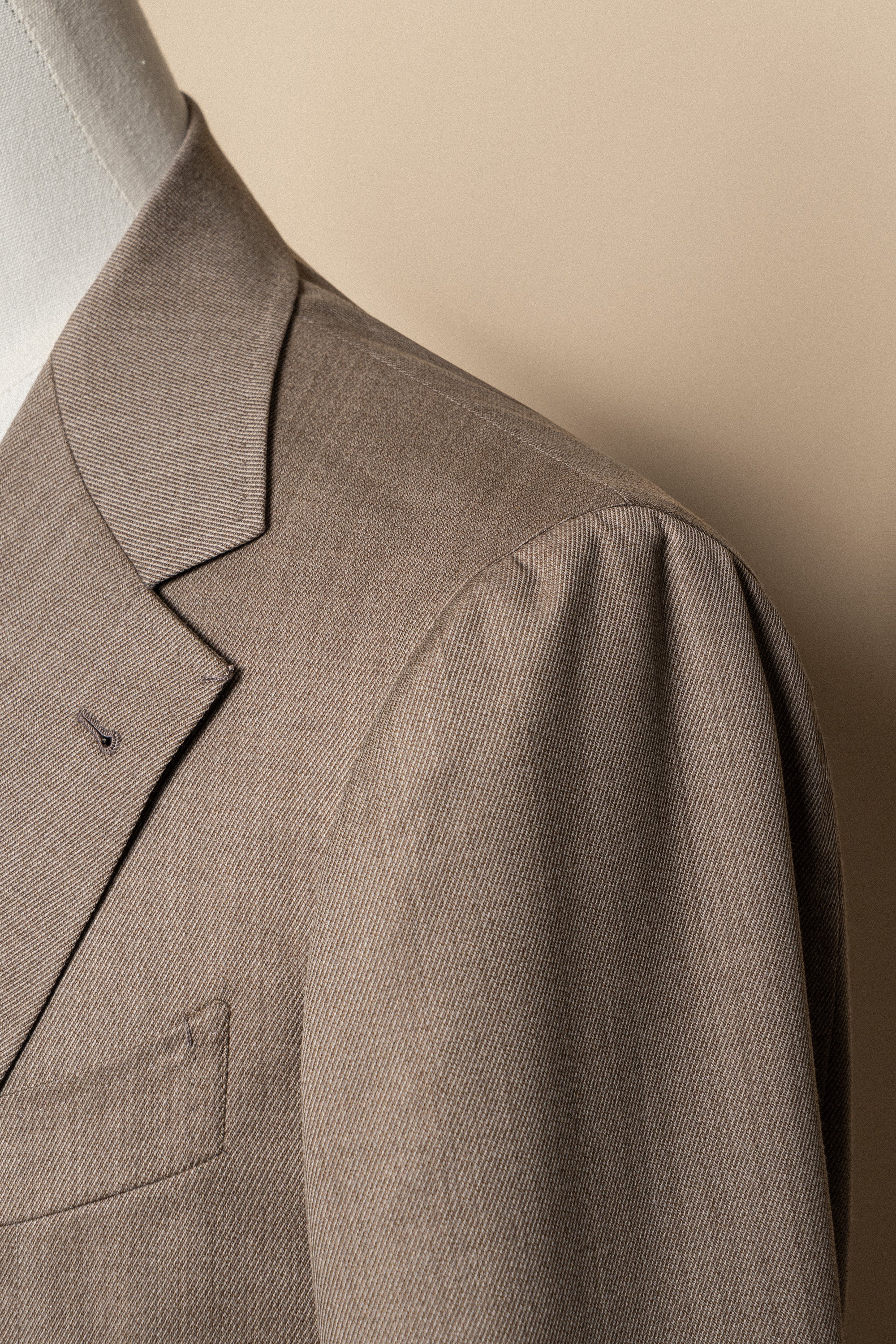MTO Tan Whipcord 130s Wool Suit #425