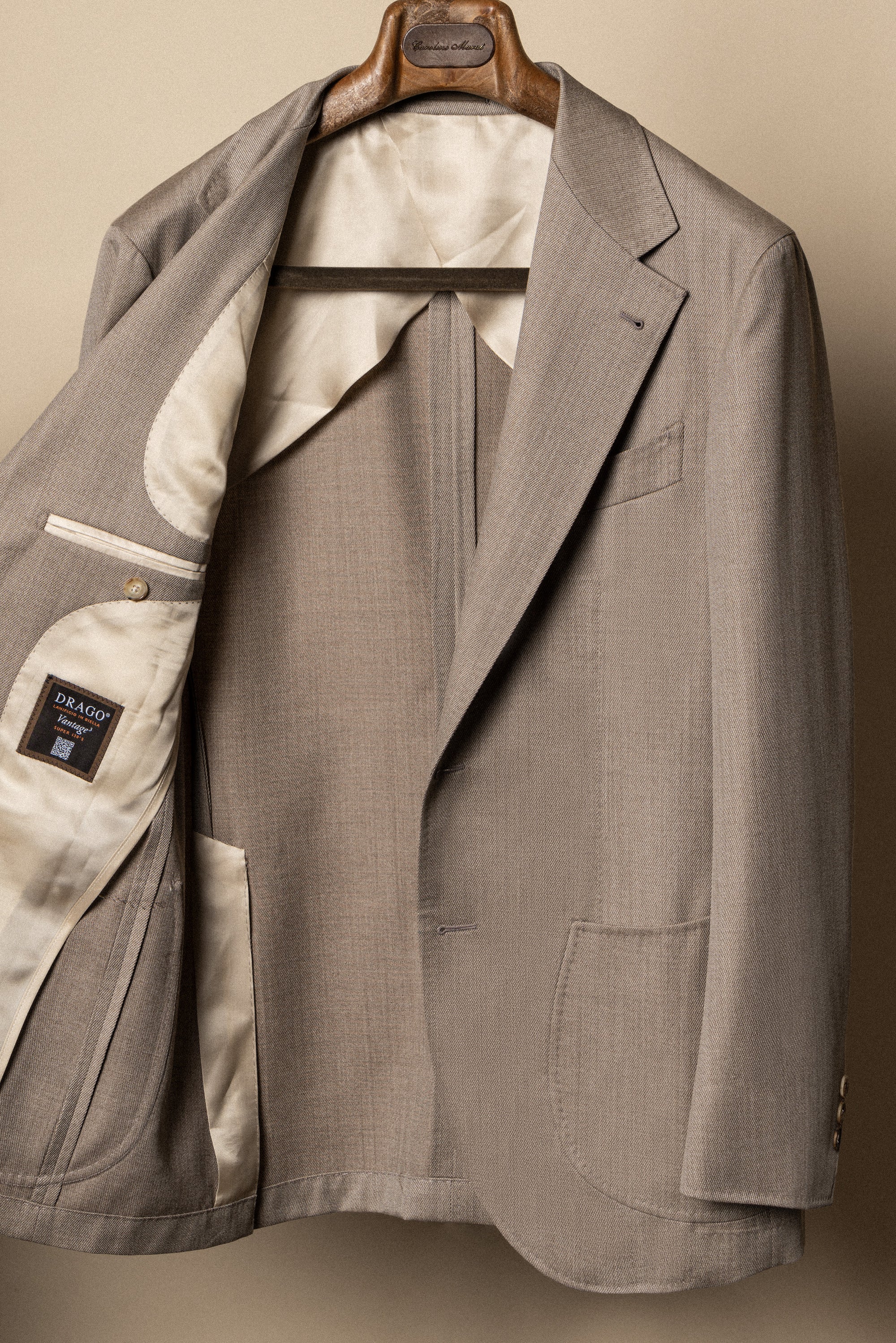 MTO Tan Whipcord 130s Wool Suit #425