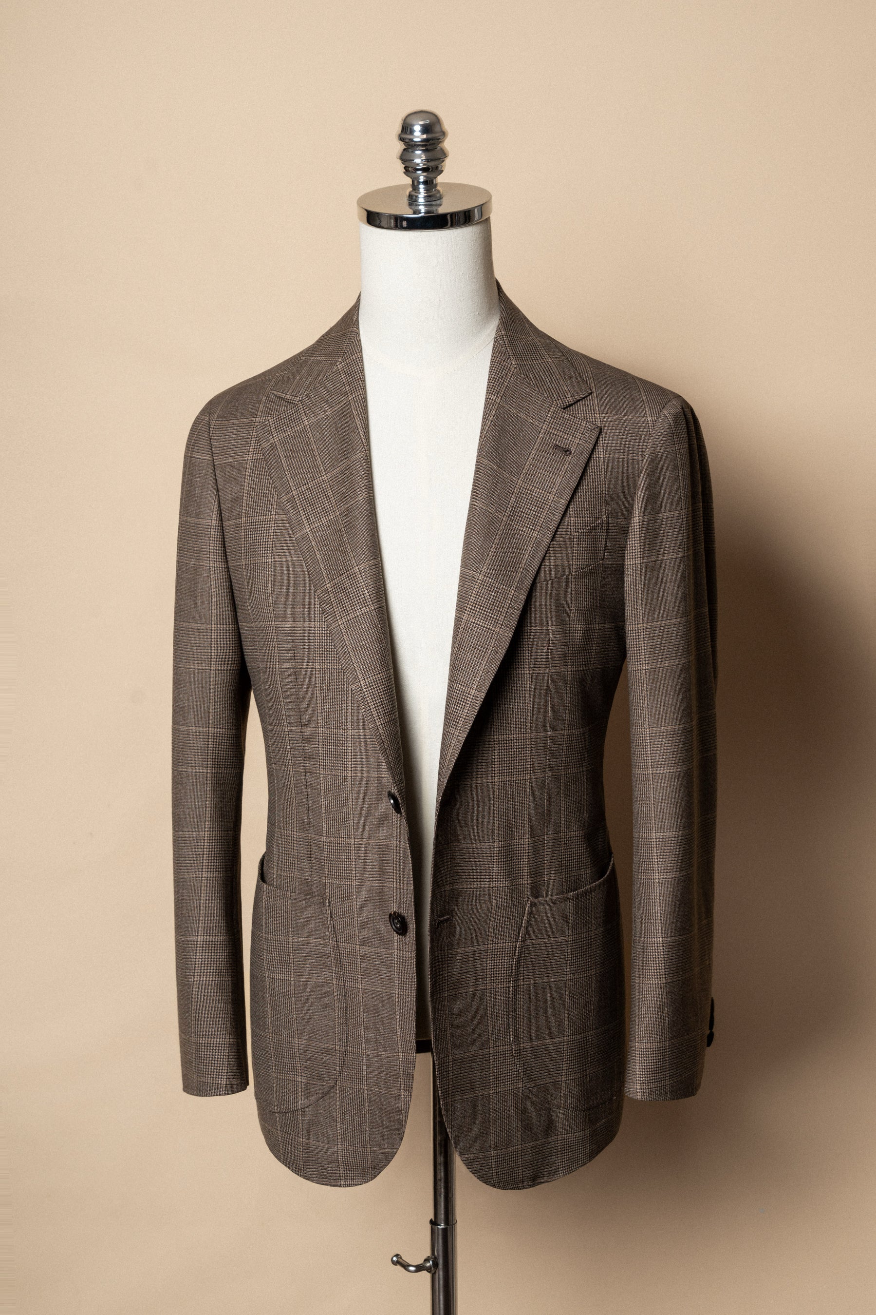 MTO Mocha Glen Check 17 Micron 130s Suit #421