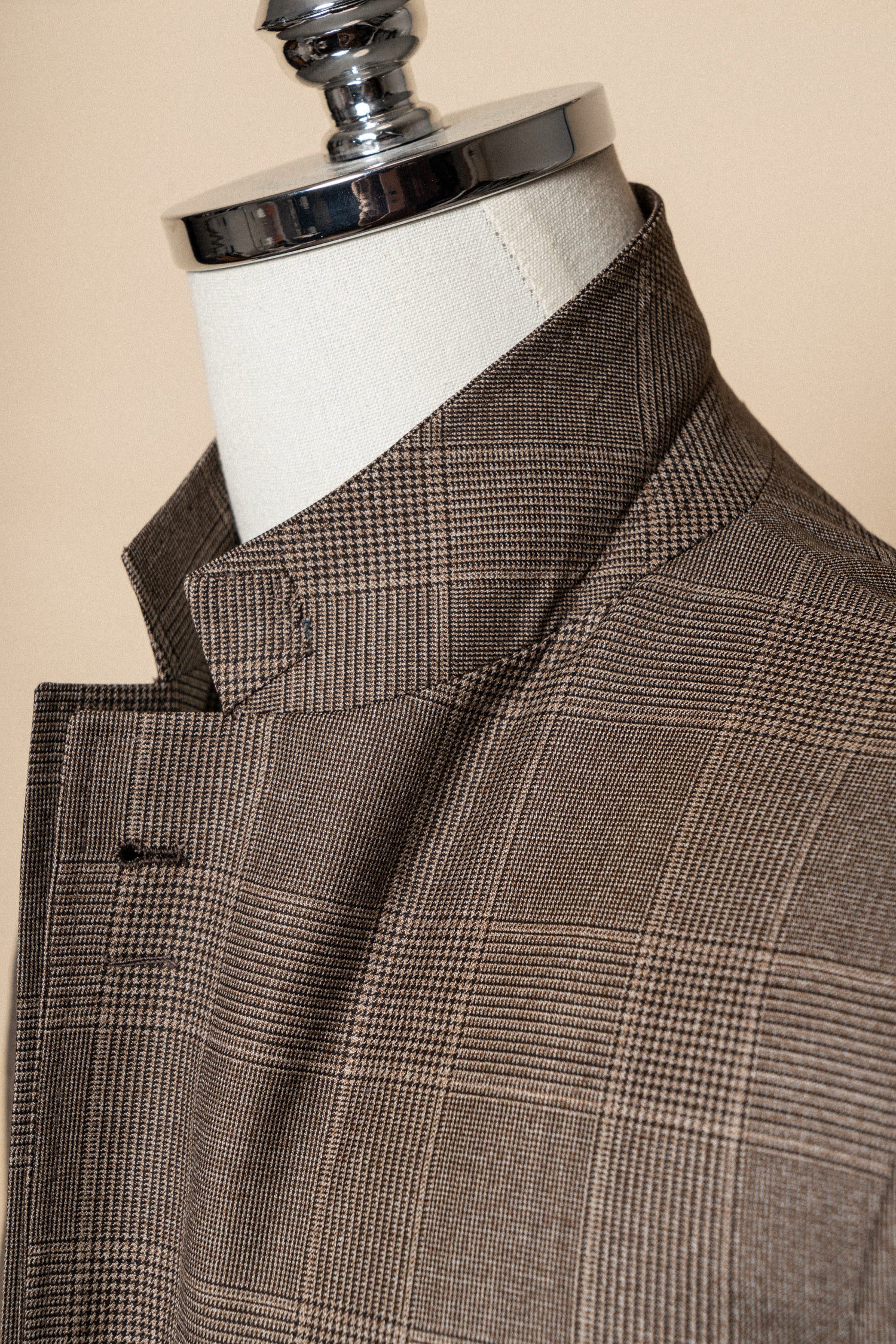 MTO Mocha Glen Check 17 Micron 130s Suit #421