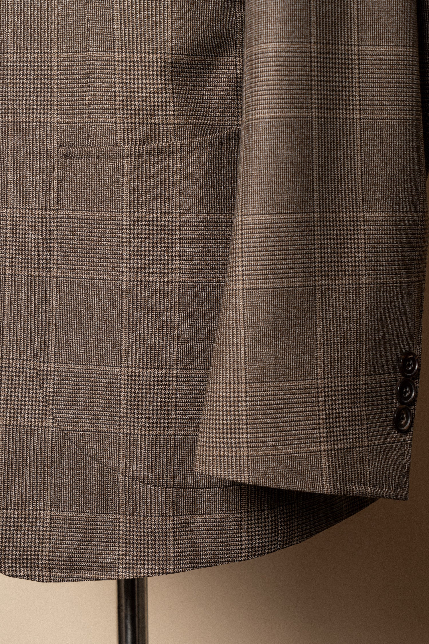 MTO Mocha Glen Check 17 Micron 130s Suit #421