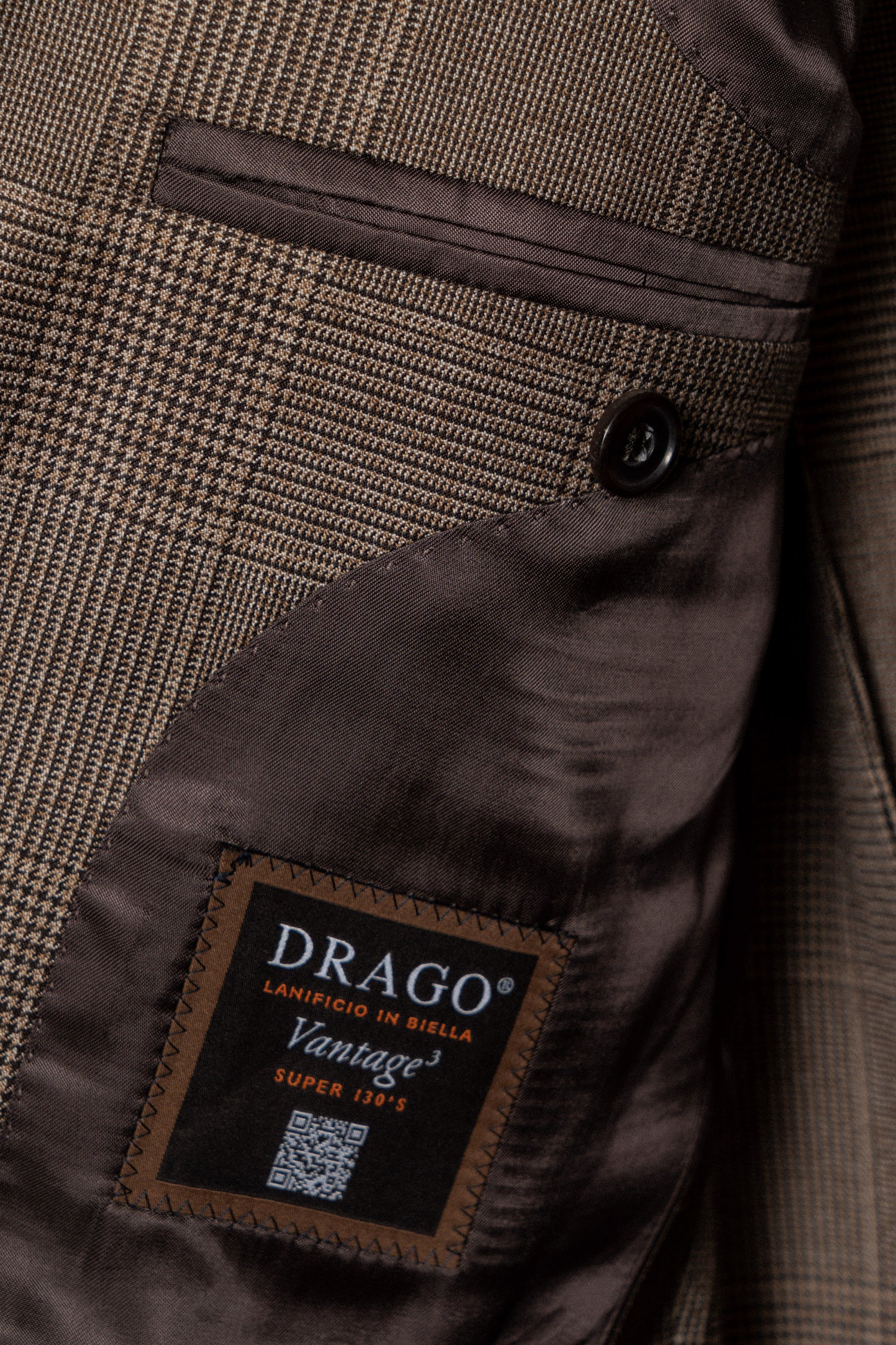MTO Mocha Glen Check 17 Micron 130s Suit #421