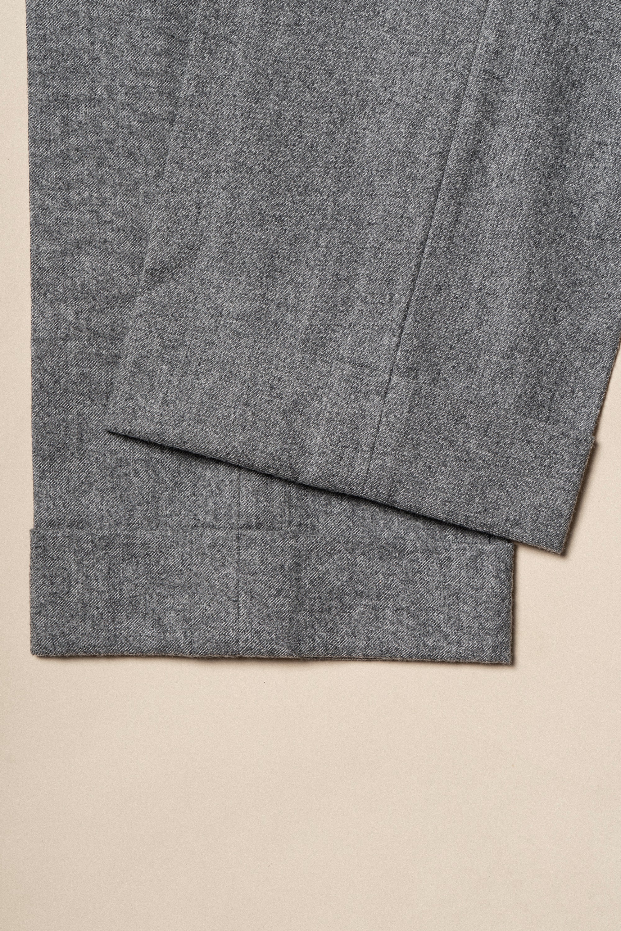 MTO Grey Melange Twill Flannel Suit #408