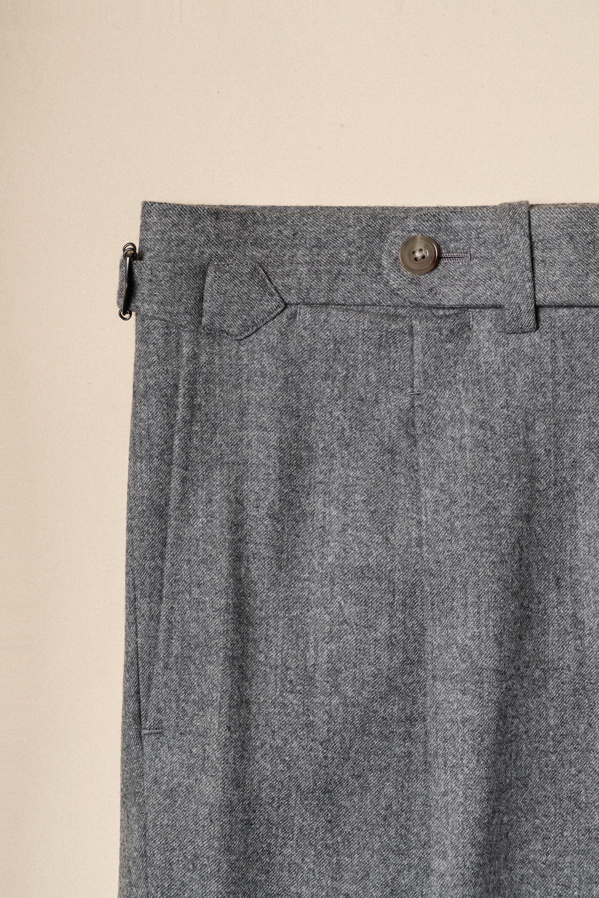 MTO Grey Melange Twill Flannel Suit #408