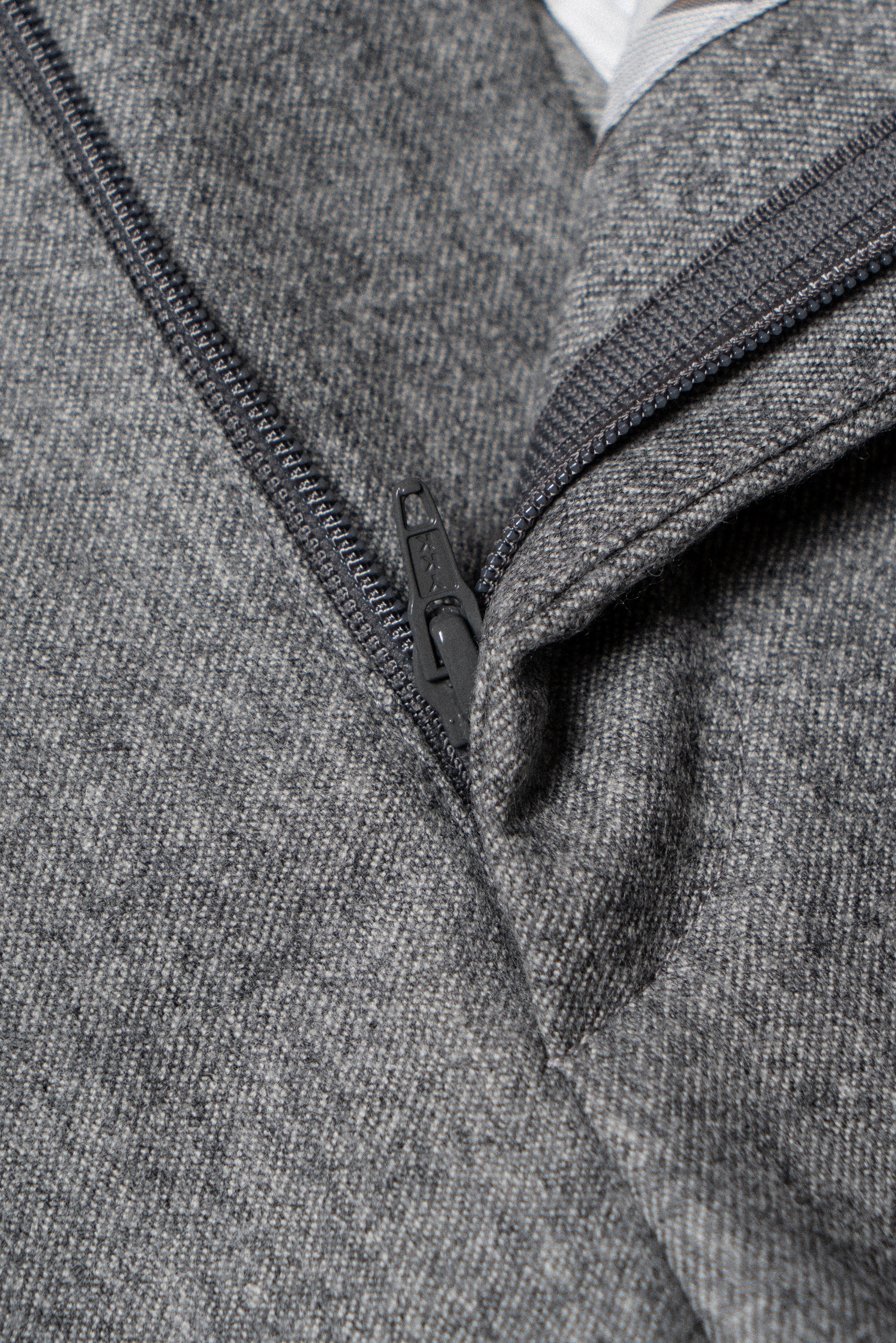 MTO Grey Melange Twill Flannel Suit #408