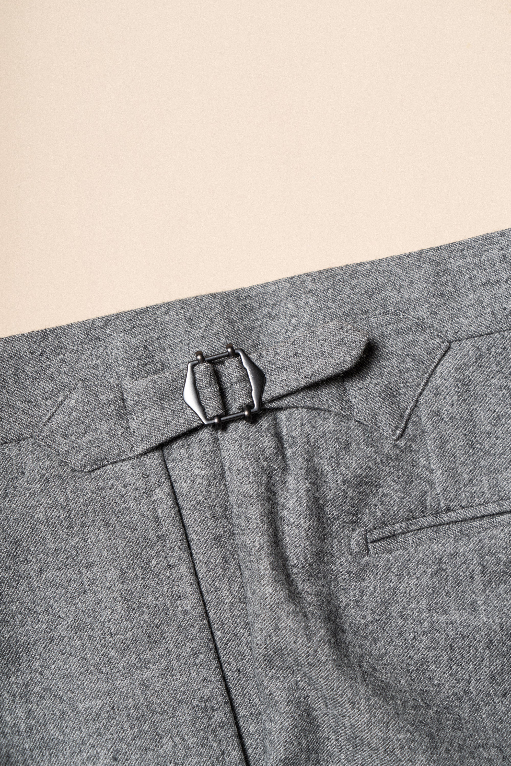 MTO Grey Melange Twill Flannel Suit #408