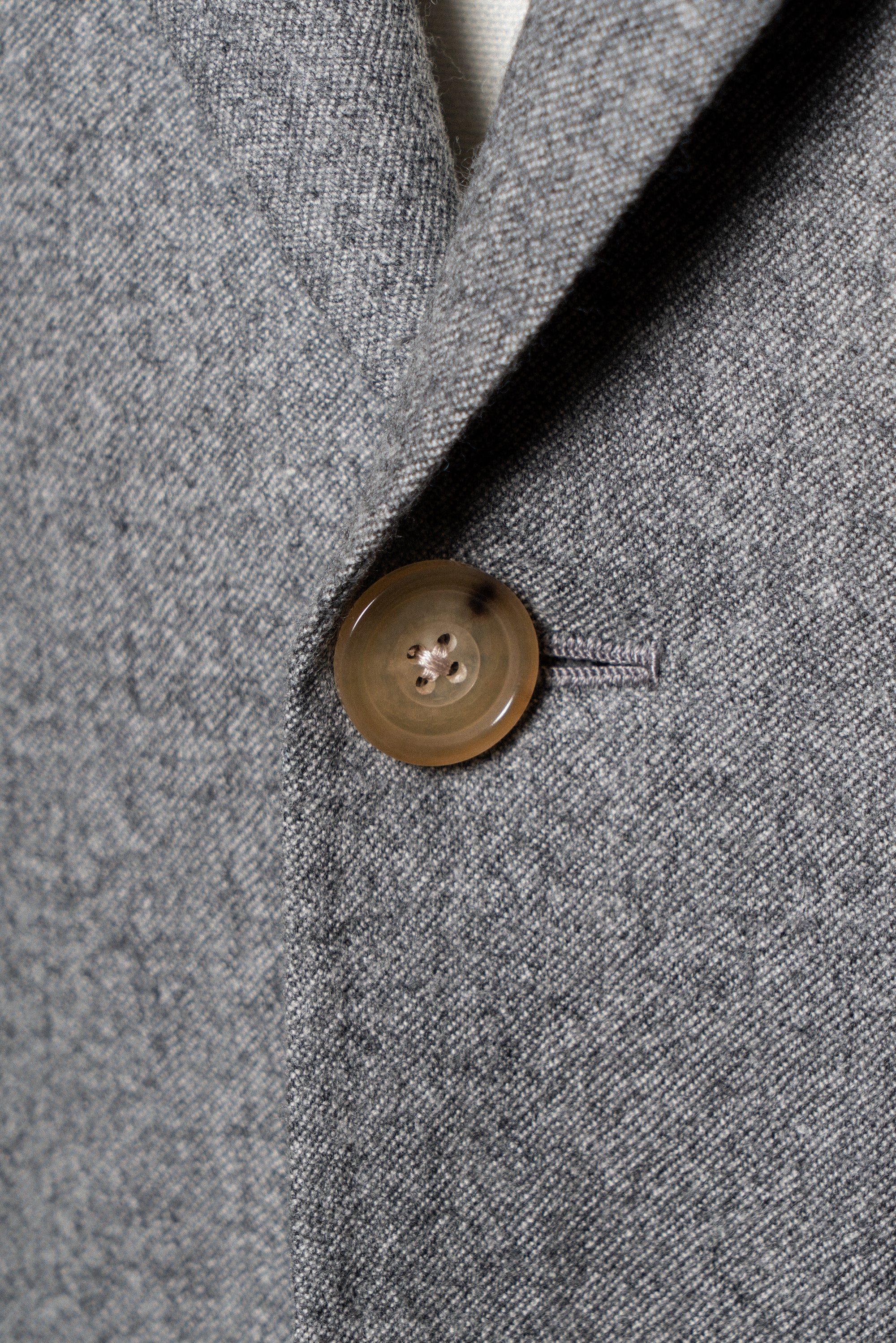 MTO Grey Melange Twill Flannel Suit #408