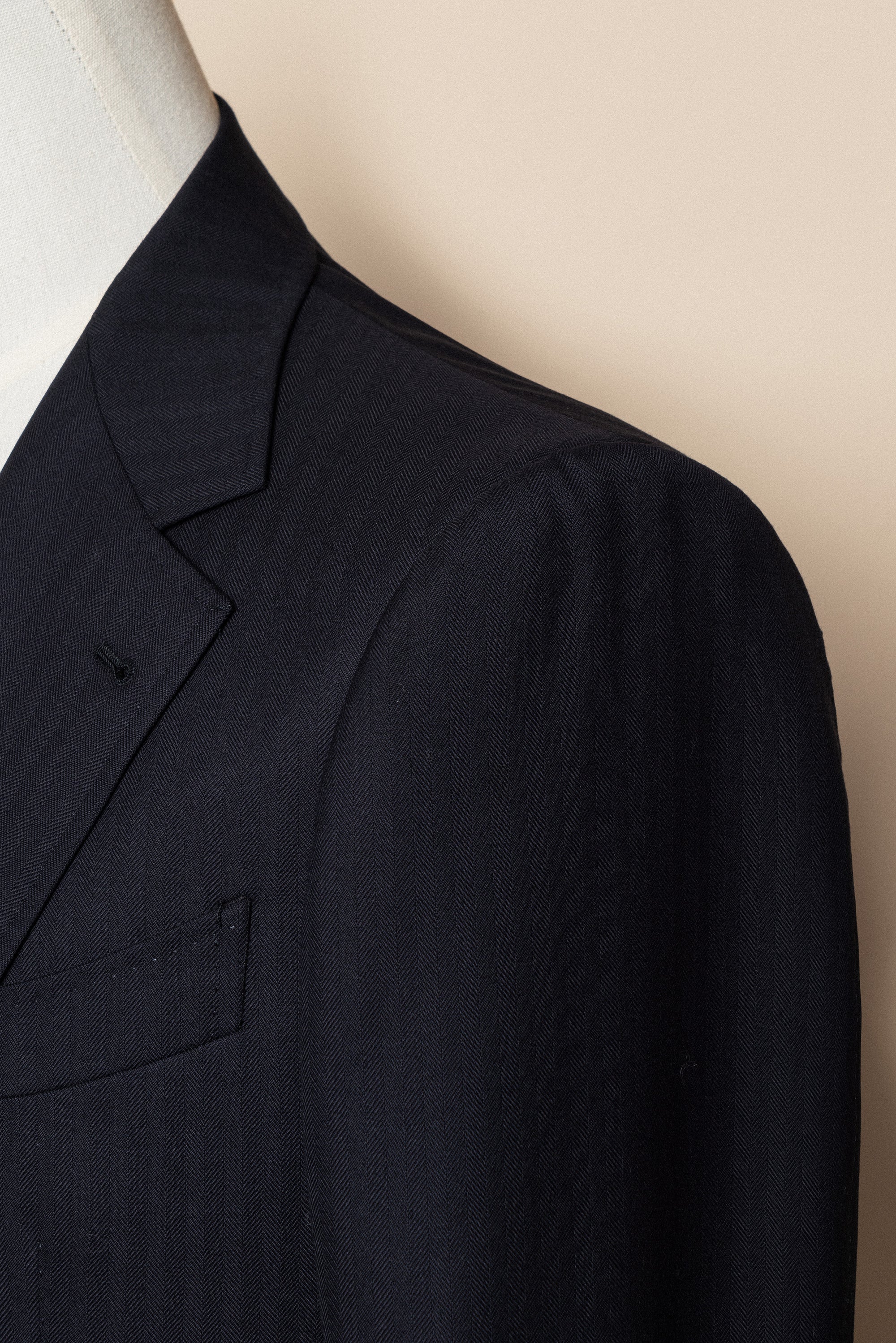 MTO Navy Herringbone Suit #418