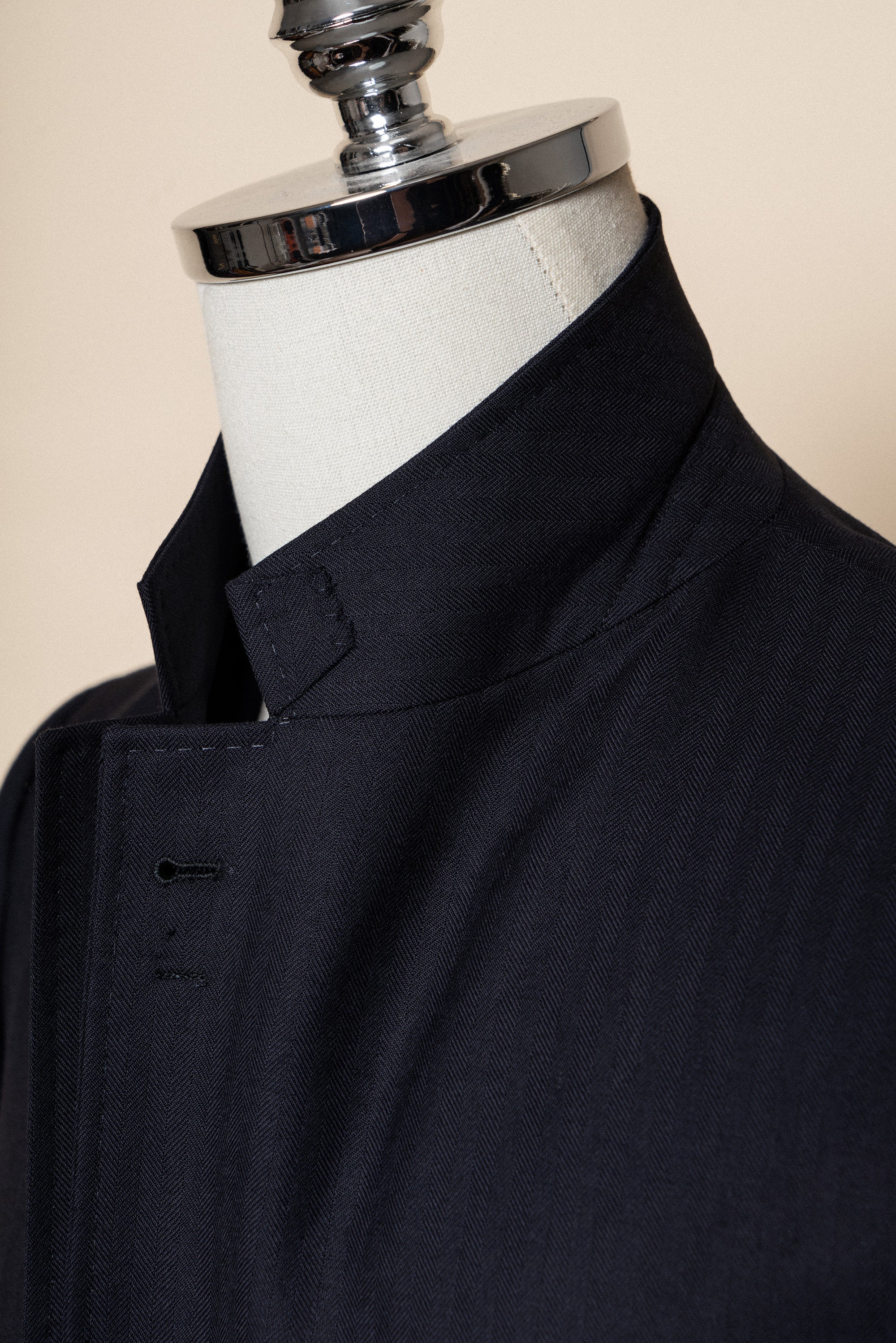 MTO Navy Herringbone Suit #418