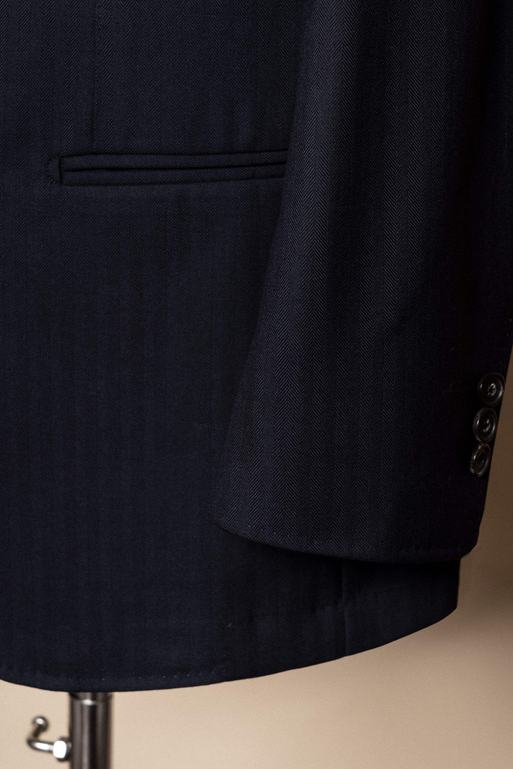 MTO Navy Herringbone Suit #418