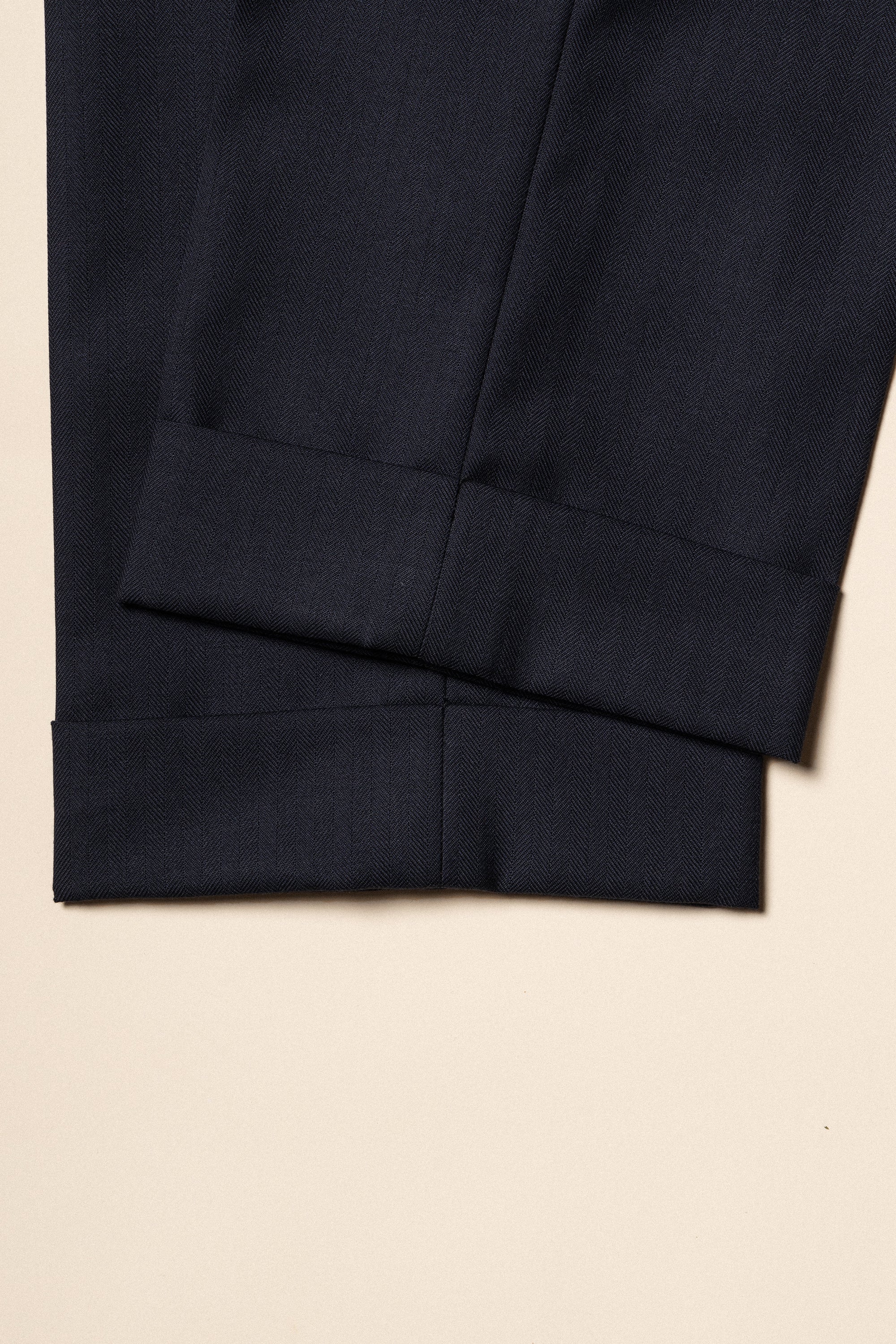 MTO Navy Herringbone Suit #418