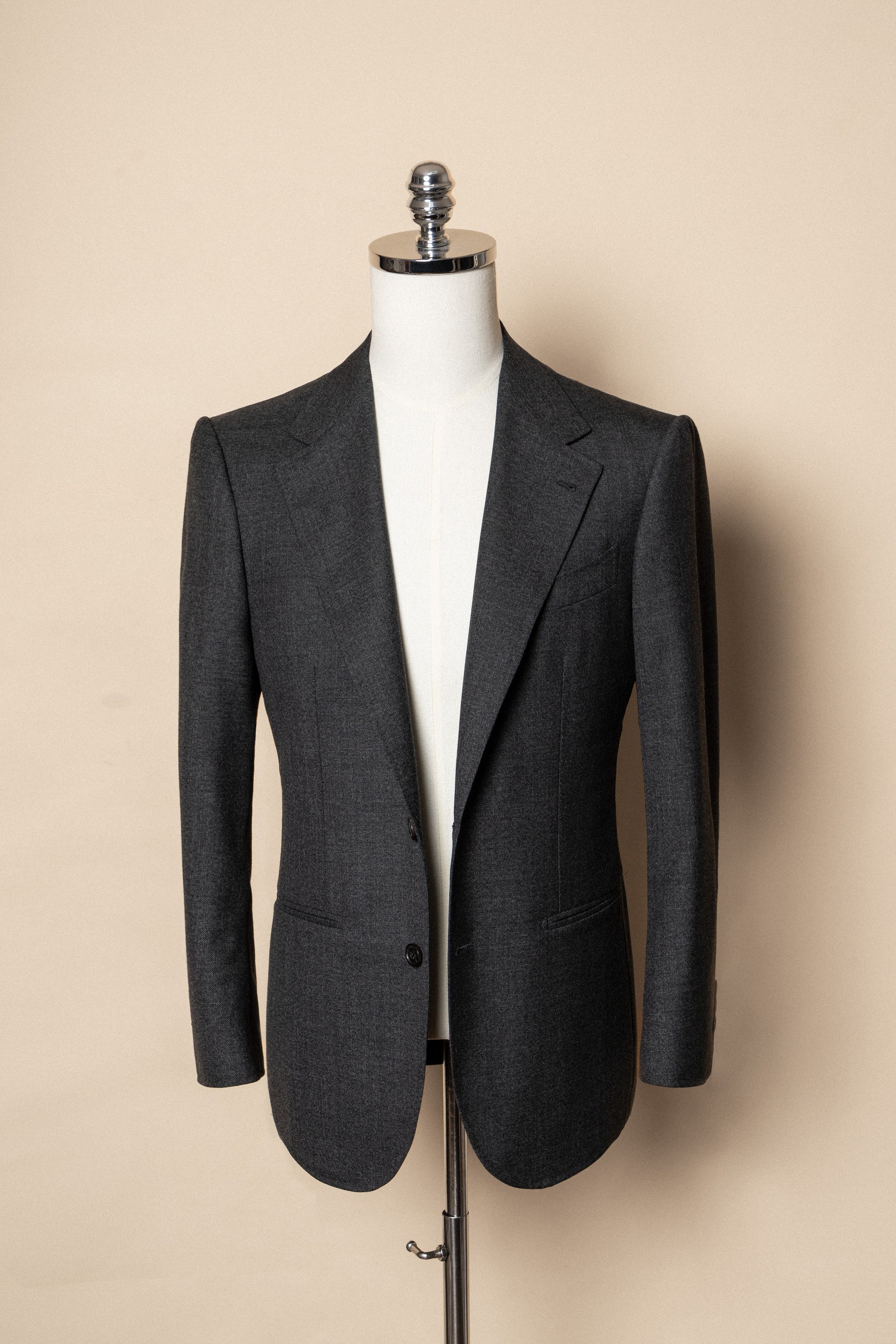 MTO Dark Grey Sharkskin Suit #417