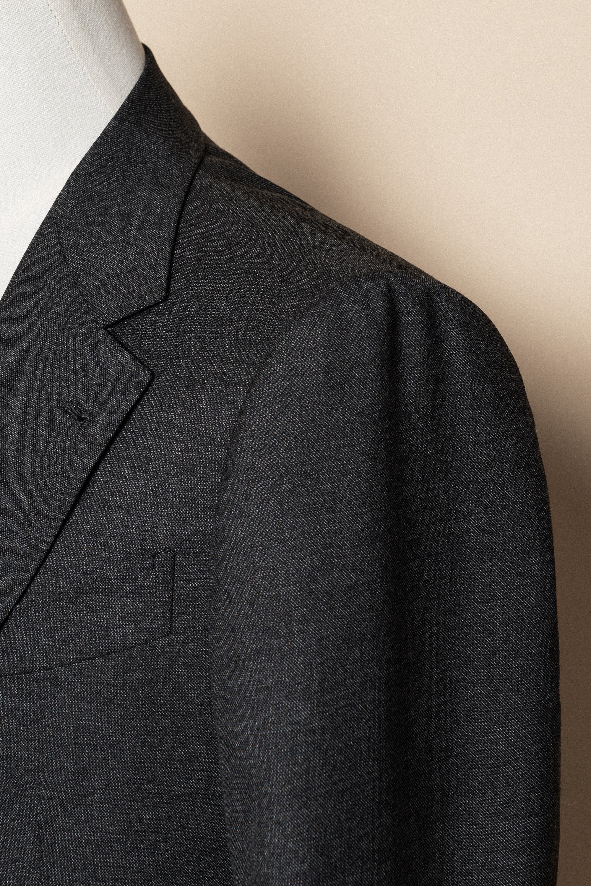 MTO Dark Grey Sharkskin Suit #417