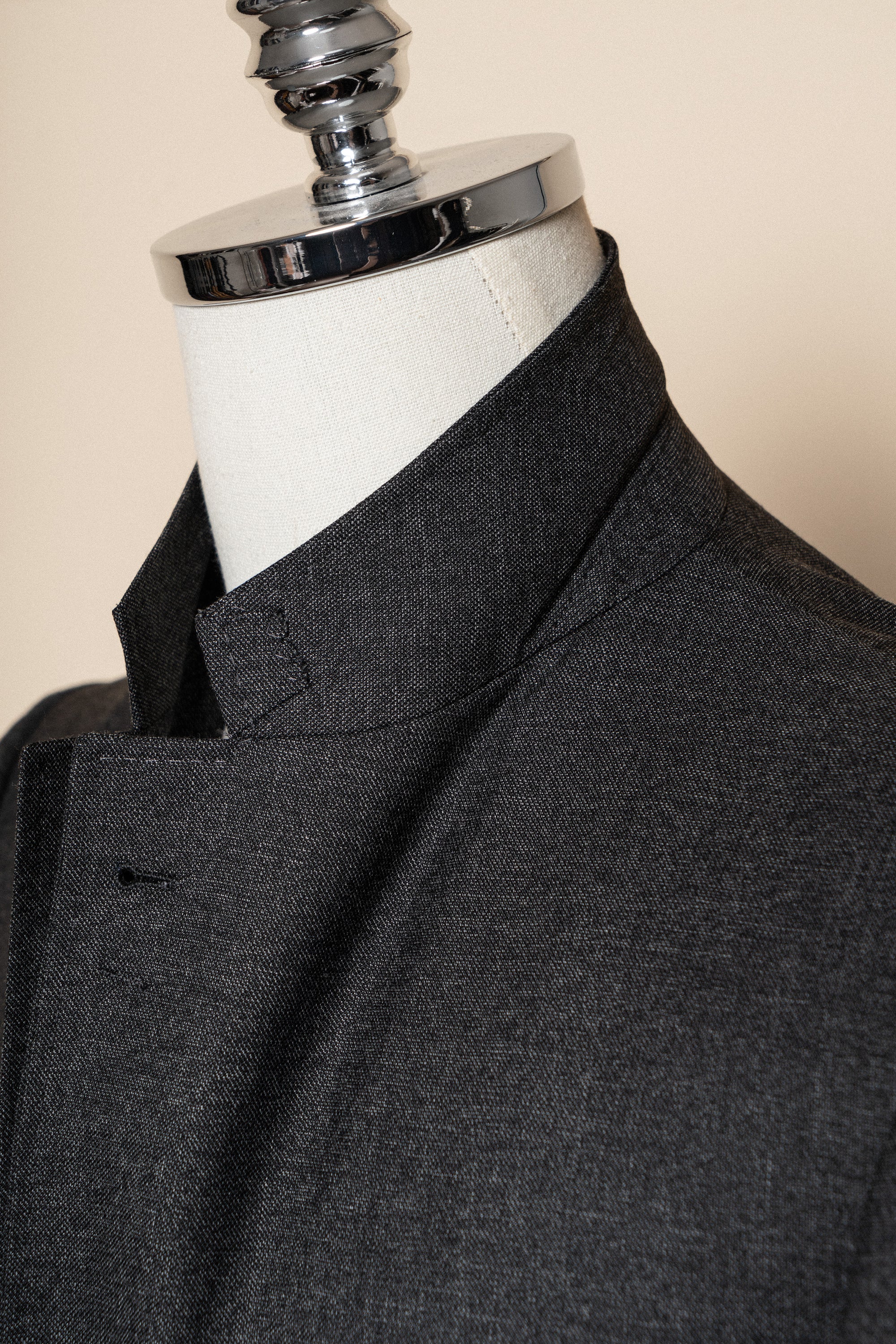 MTO Dark Grey Sharkskin Suit #417