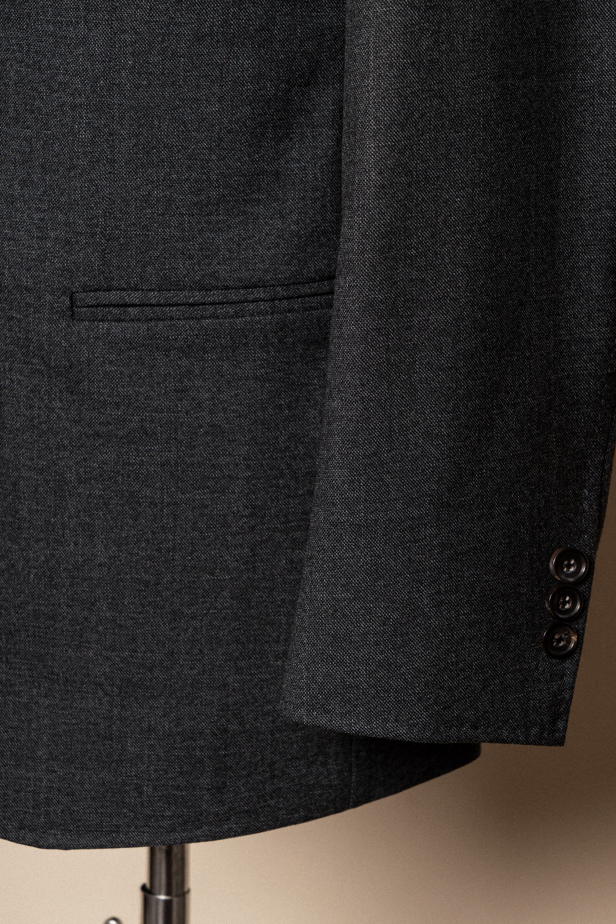 MTO Dark Grey Sharkskin Suit #417