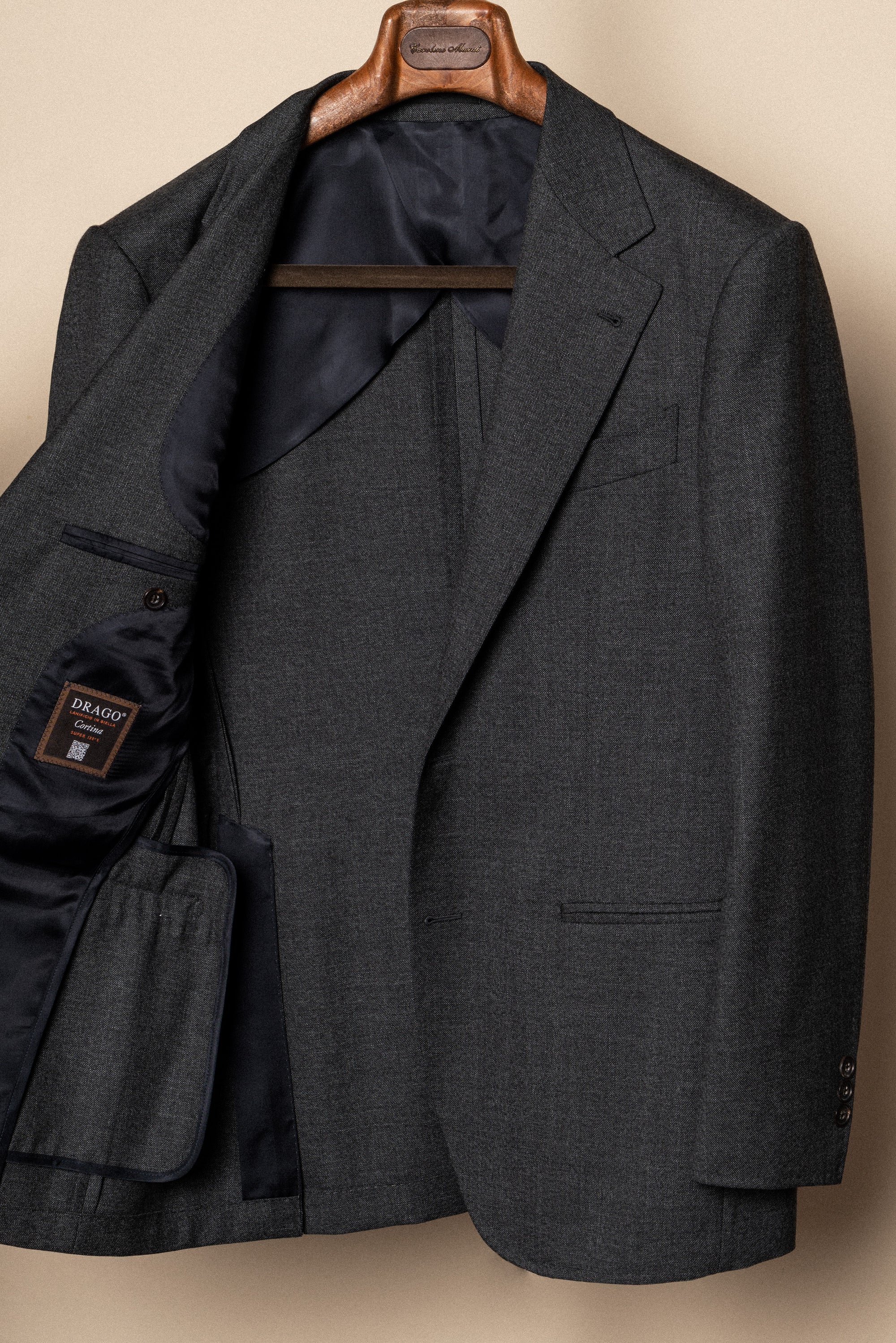 MTO Dark Grey Sharkskin Suit #417