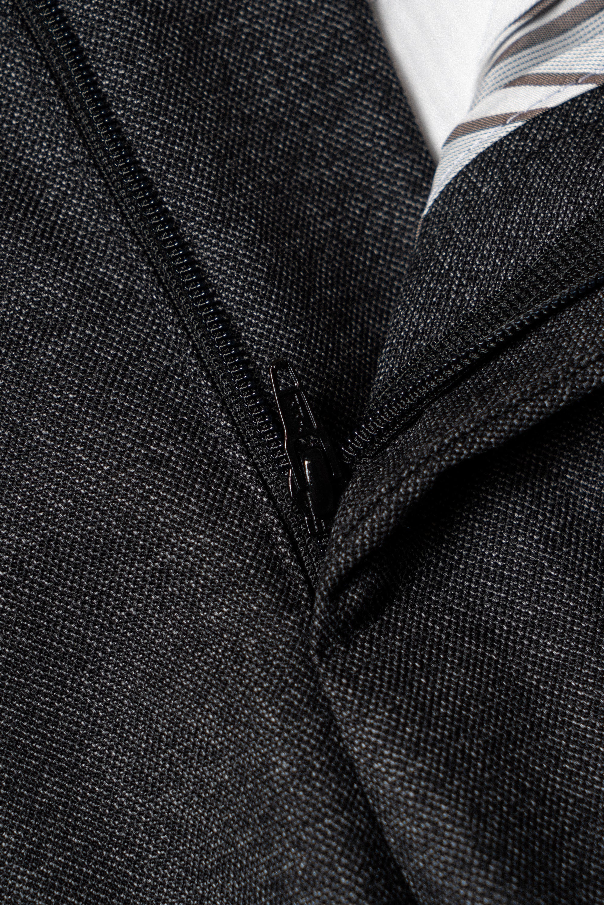 MTO Dark Grey Sharkskin Suit #417