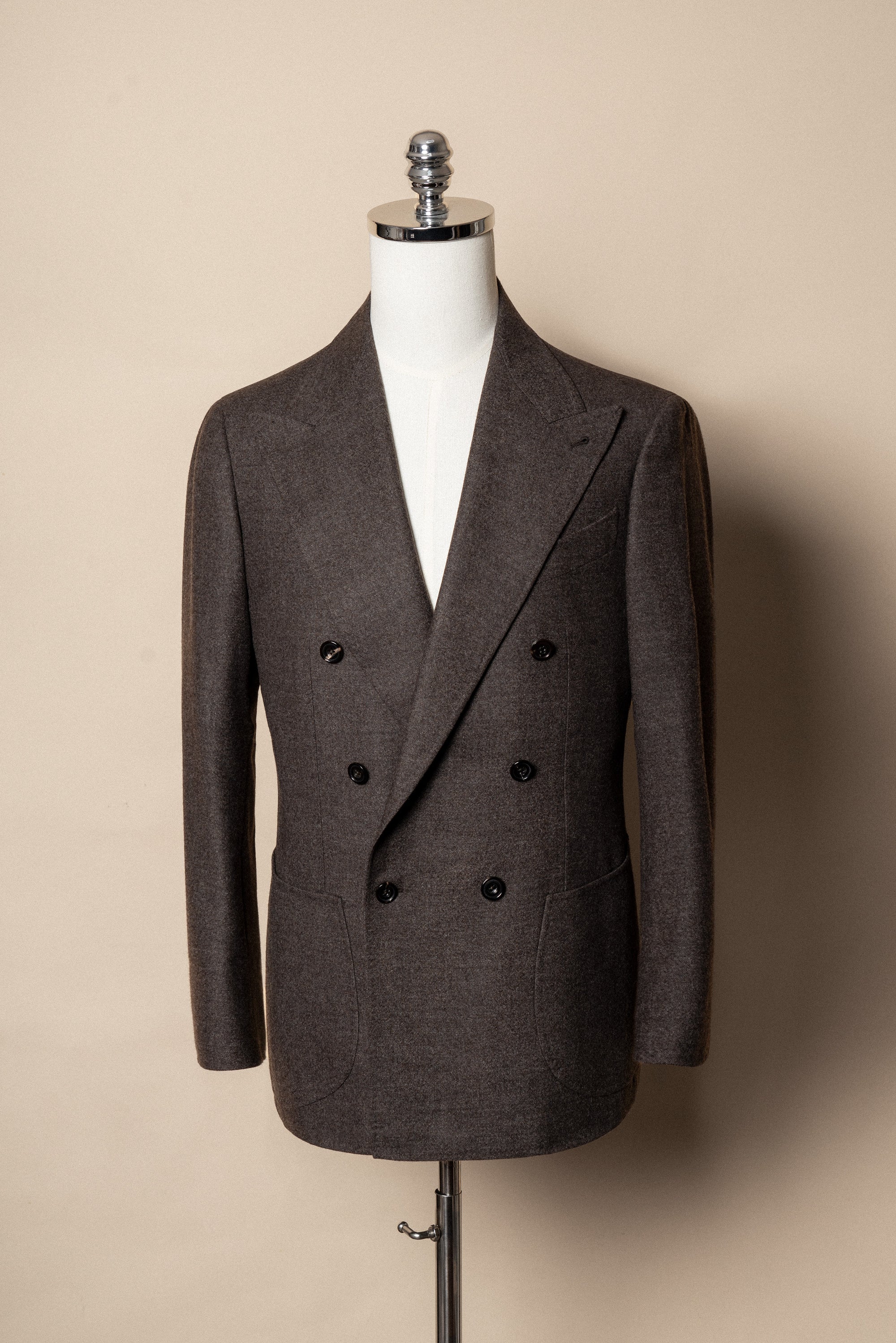 MTO Brown Twill Flannel Suit #411