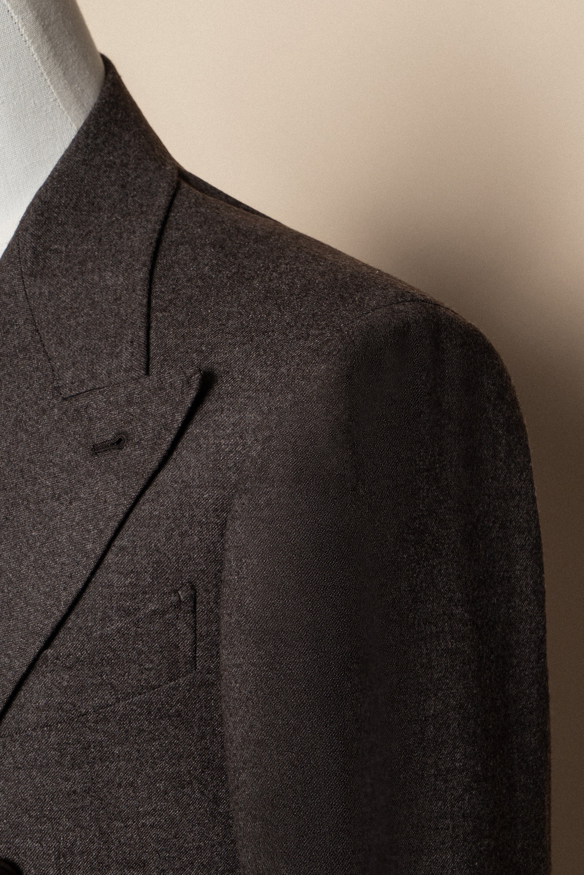 MTO Brown Twill Flannel Suit #411