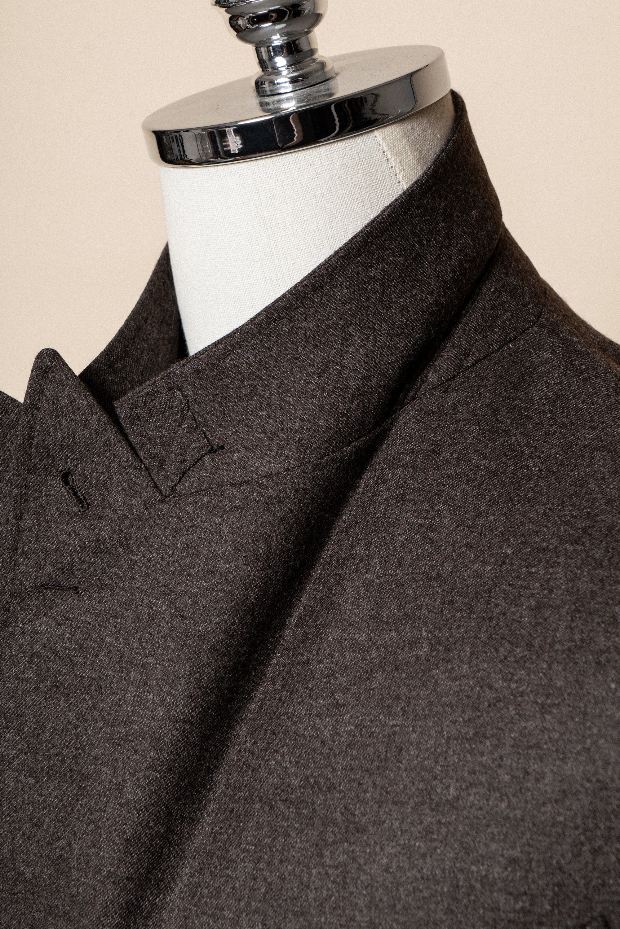 MTO Brown Twill Flannel Suit #411