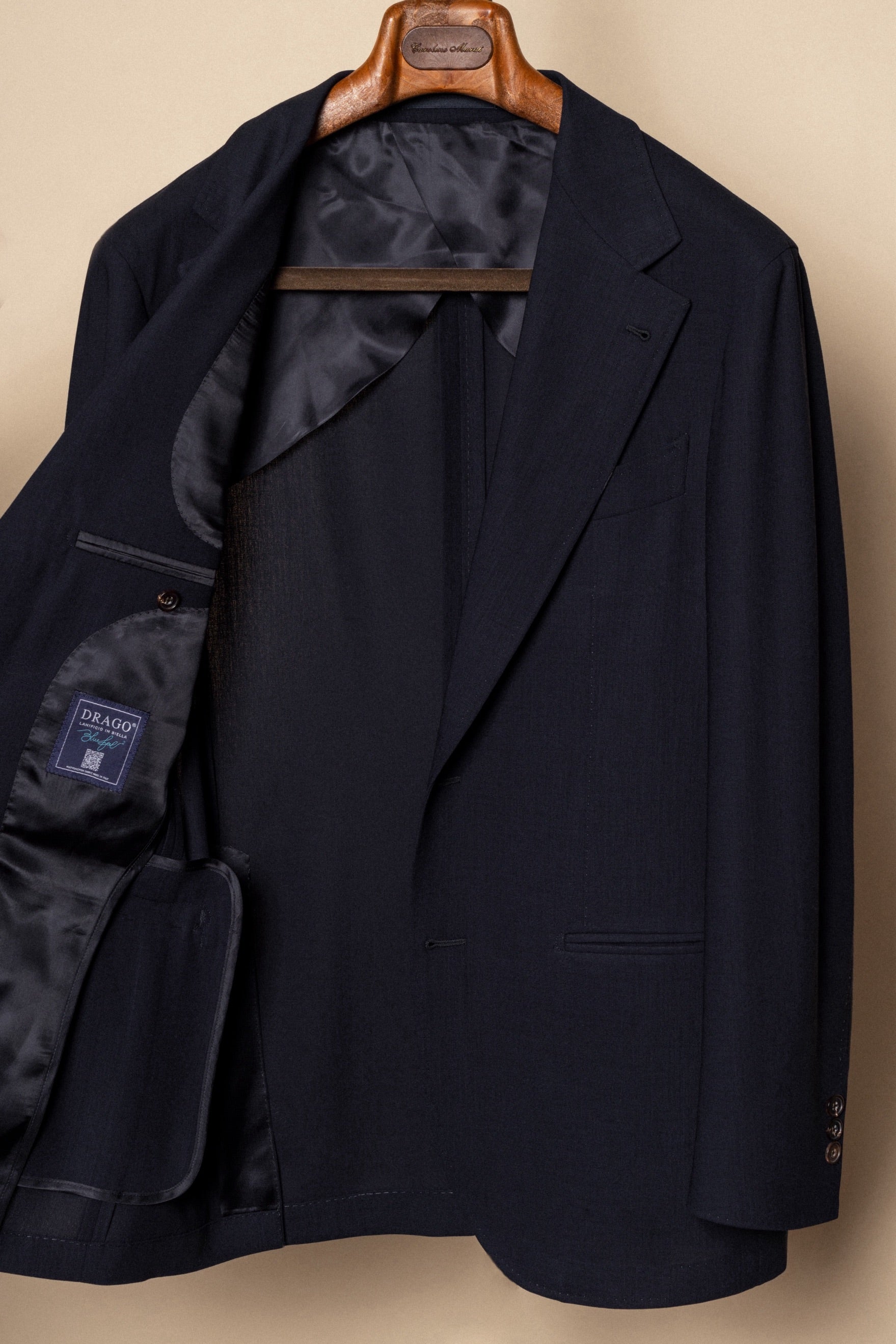 MTO Dark Navy Hightwist 16 Micron 140s Suit #412
