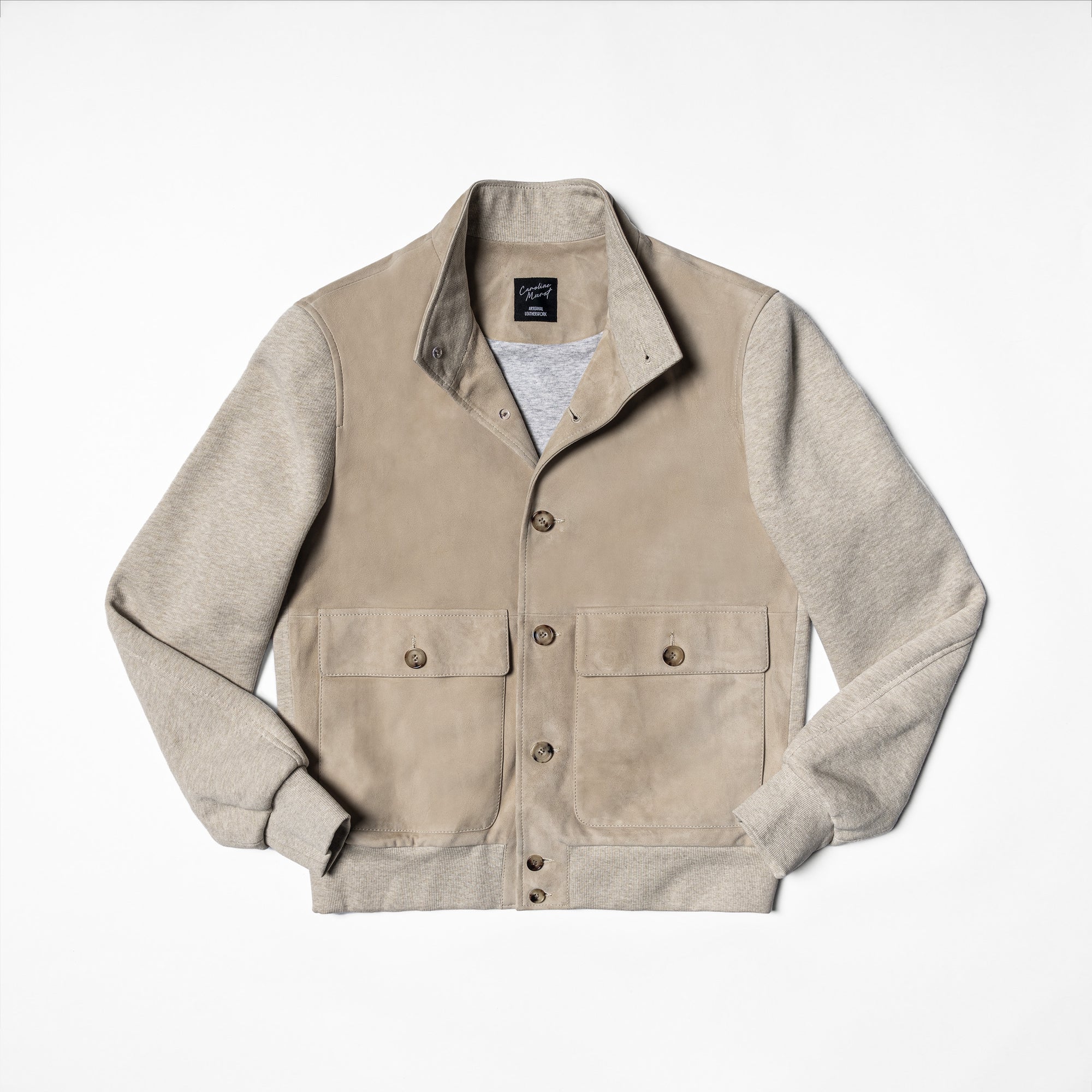 Beige Sheepskin Cotton Blending A1 Jacket