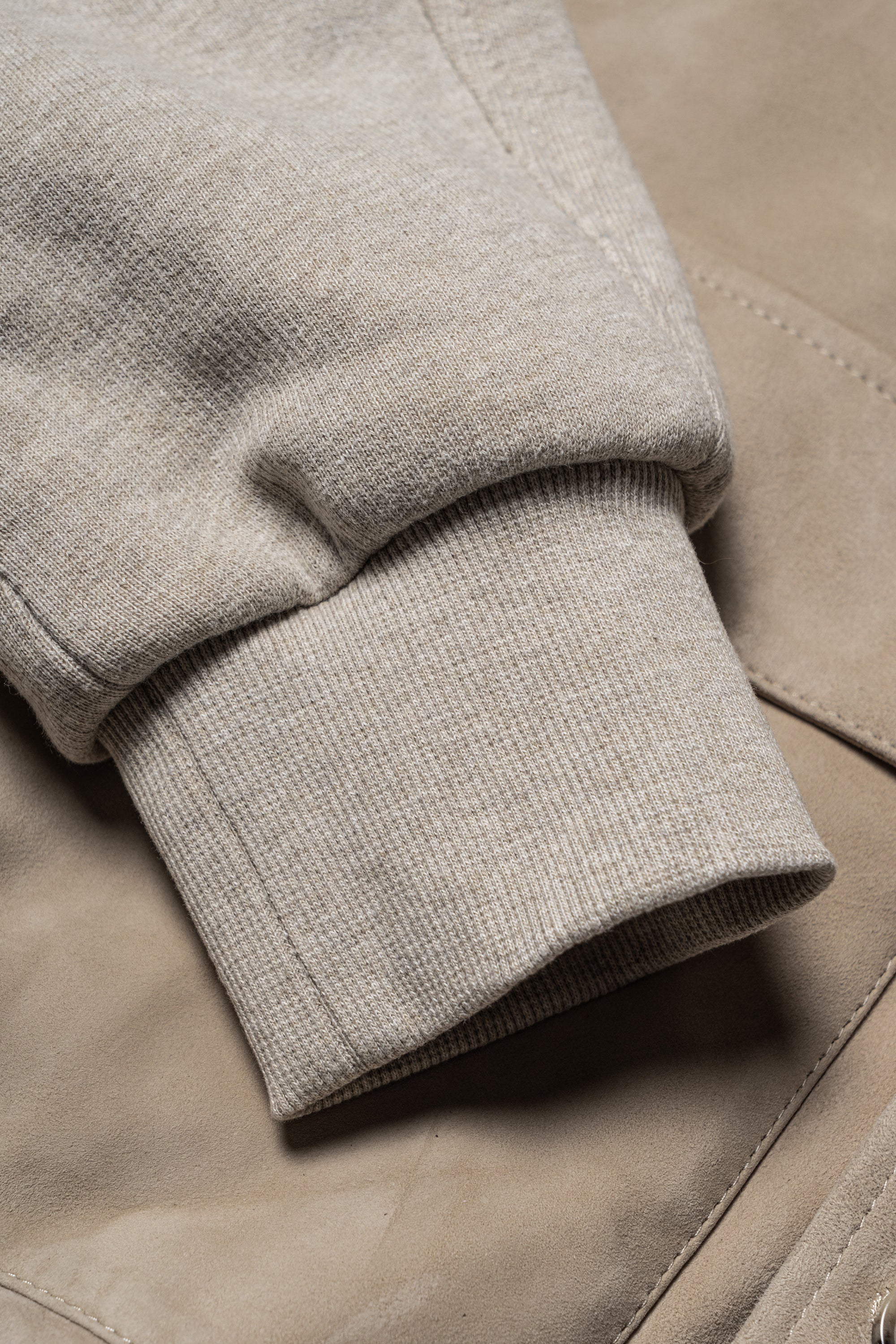 Beige Sheepskin Cotton Blending A1 Jacket