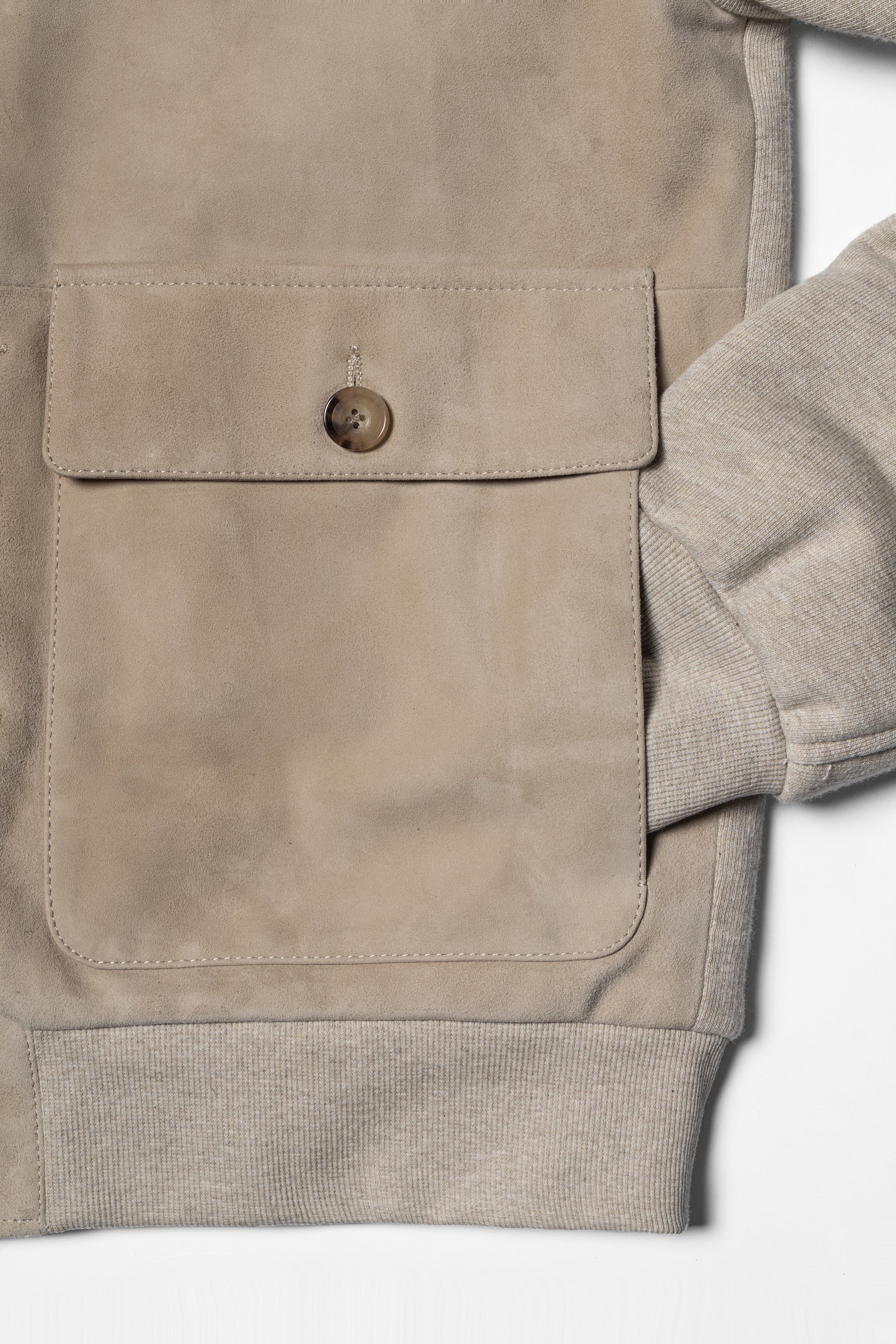 Beige Sheepskin Cotton Blending A1 Jacket