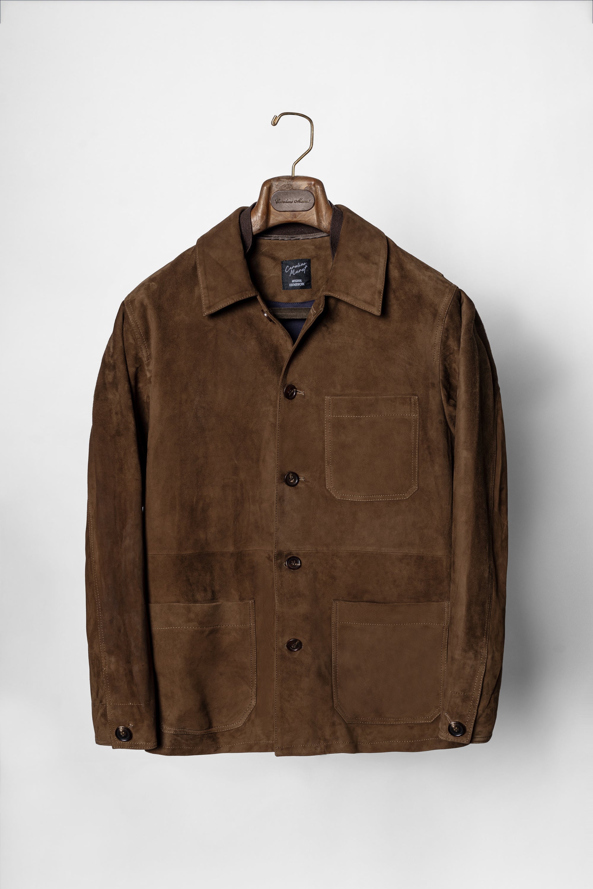 [Preorder] Tobacco Sheepskin Suede Chore Jacket