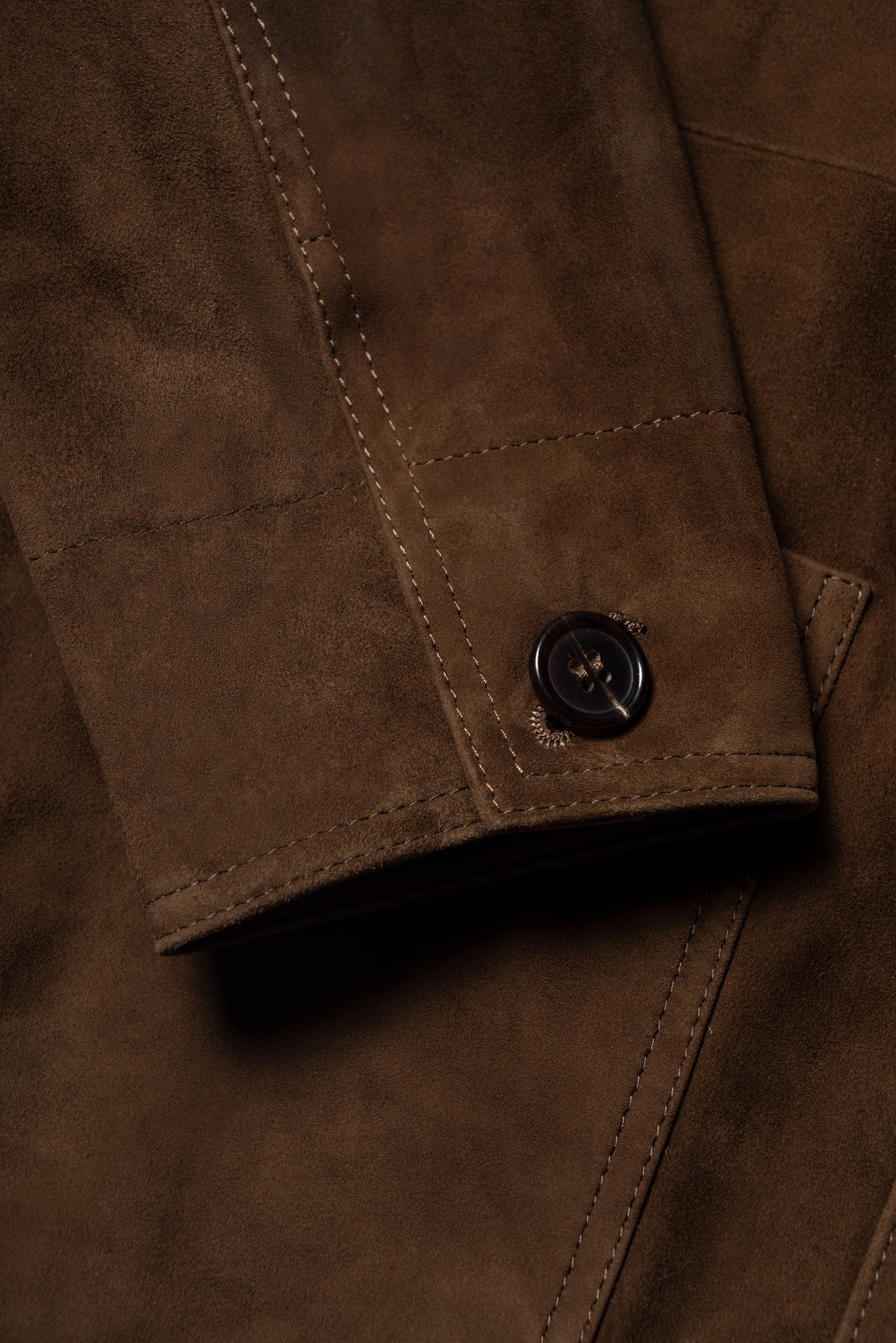 [Preorder] Tobacco Sheepskin Suede Chore Jacket