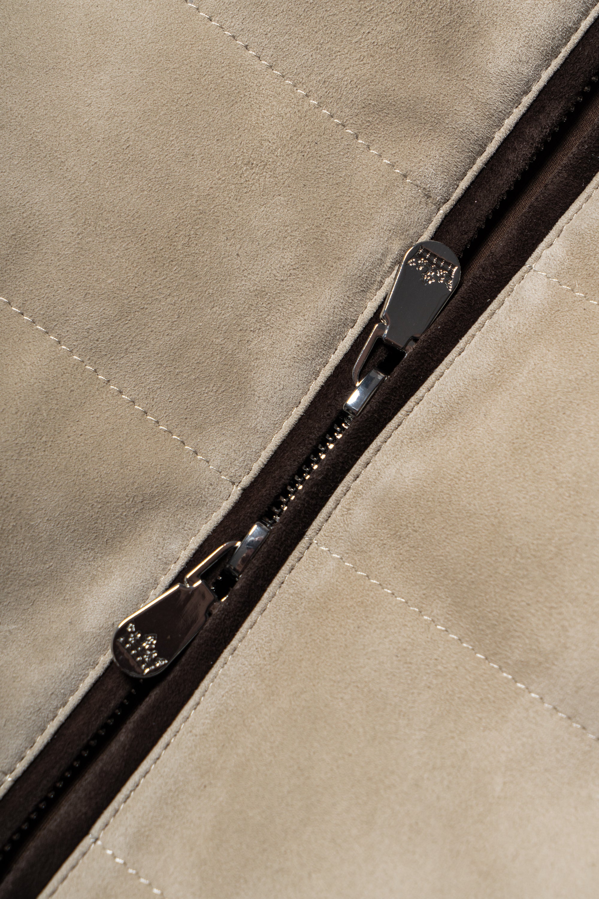 [Preorder] Beige Camel Sheepskin Suede Gilet