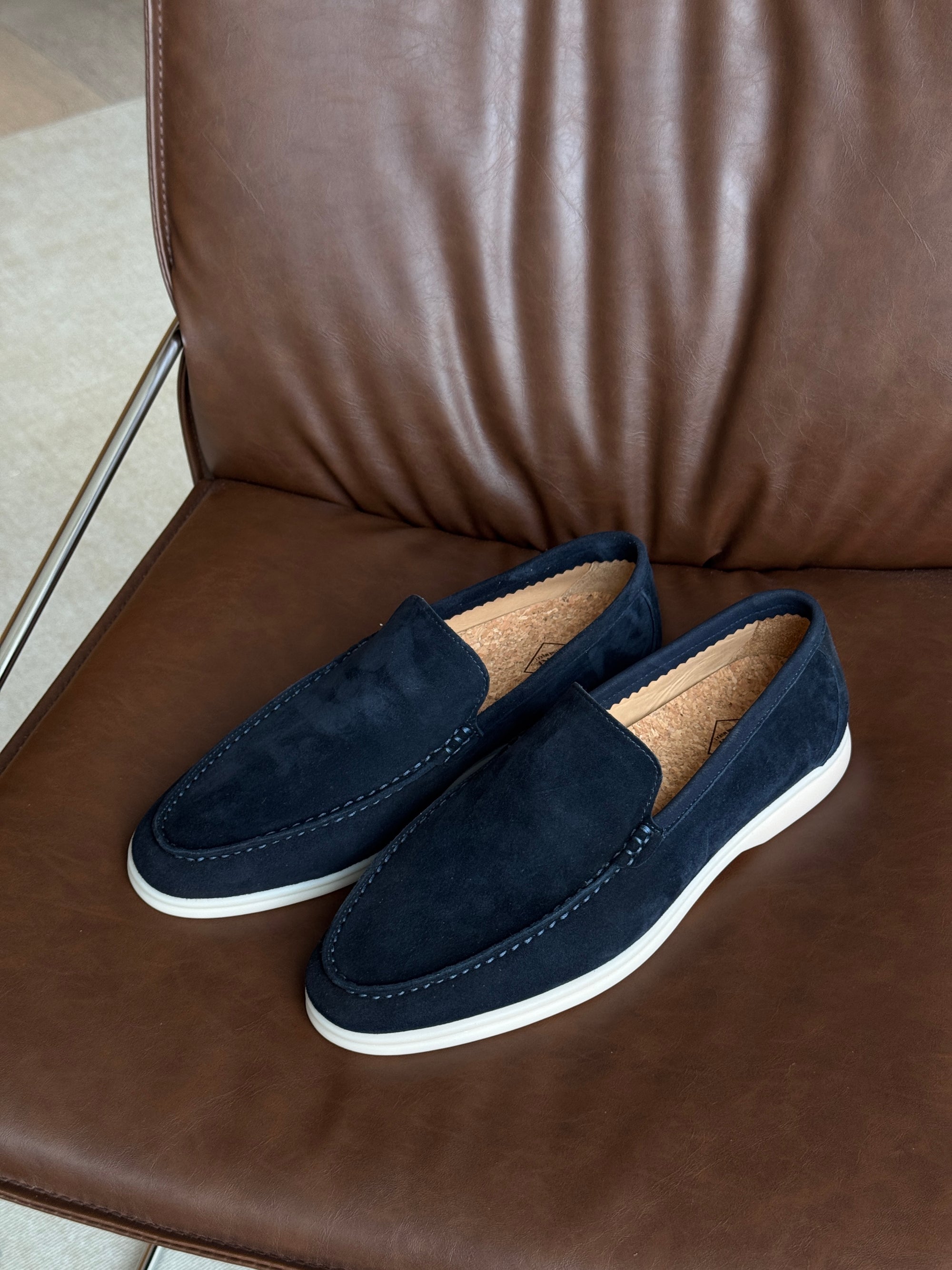 Navy Capri Loafers