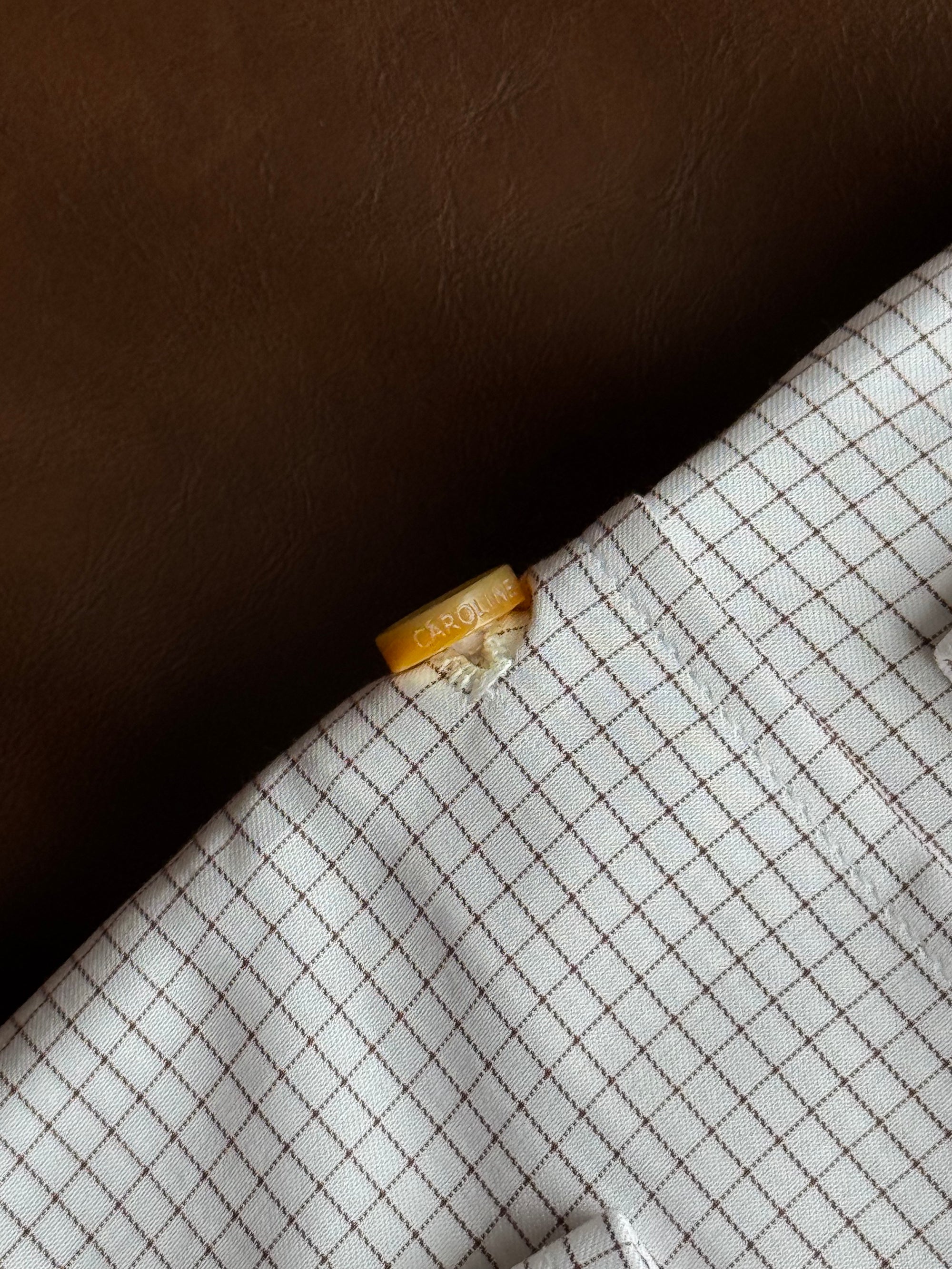 MTO Hand-stitched Mocha Graph Check Shirt #40
