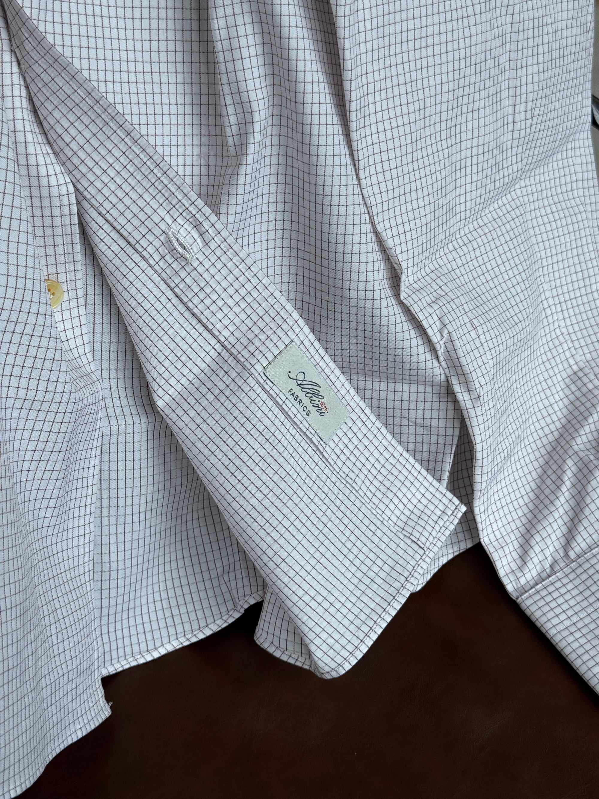 MTO Hand-stitched Mocha Graph Check Shirt #40
