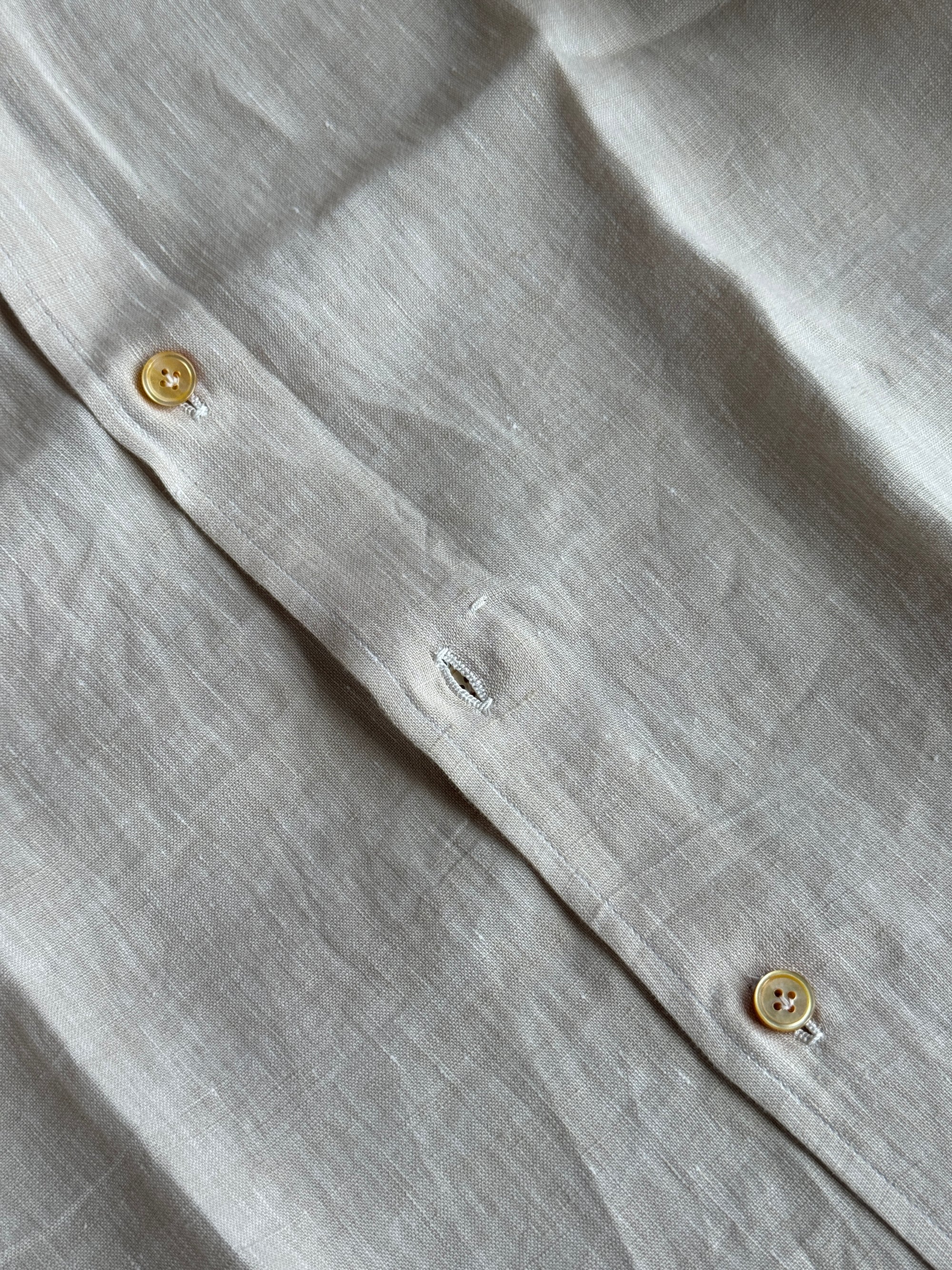 MTO Hand-stitched Linen Shirt #41 #42