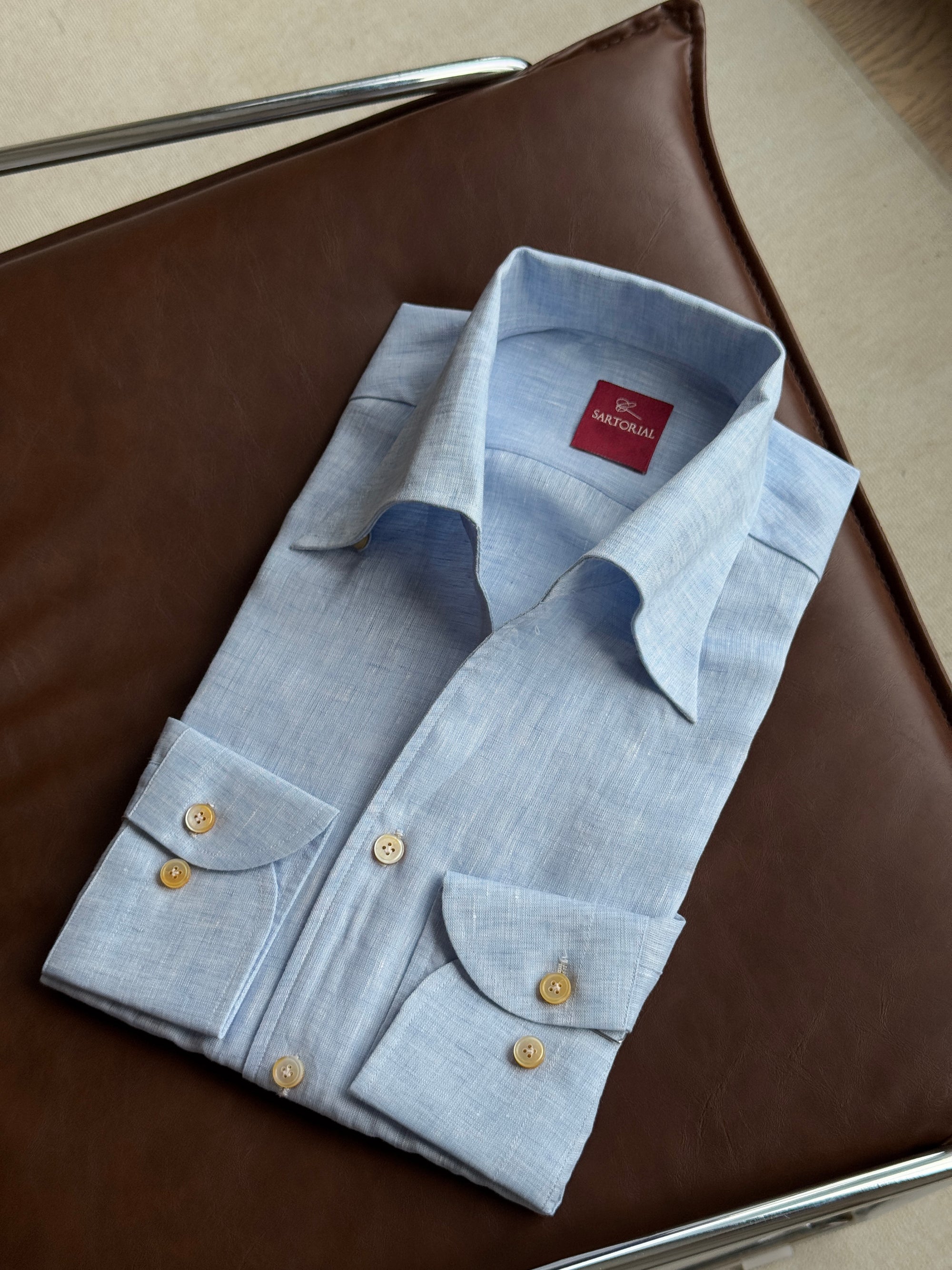 MTO Hand-stitched Linen Shirt #41 #42