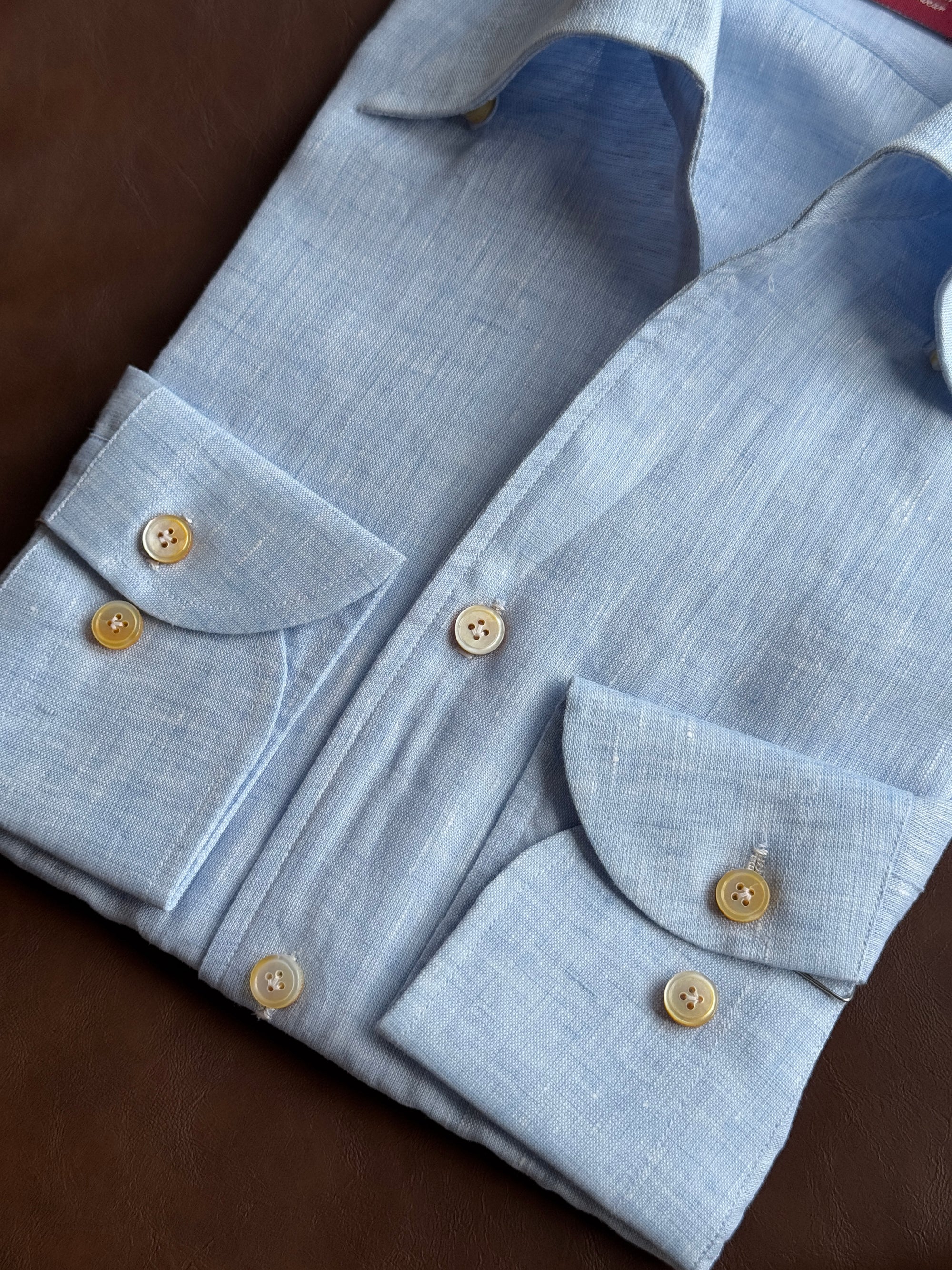 MTO Hand-stitched Linen Shirt #41 #42