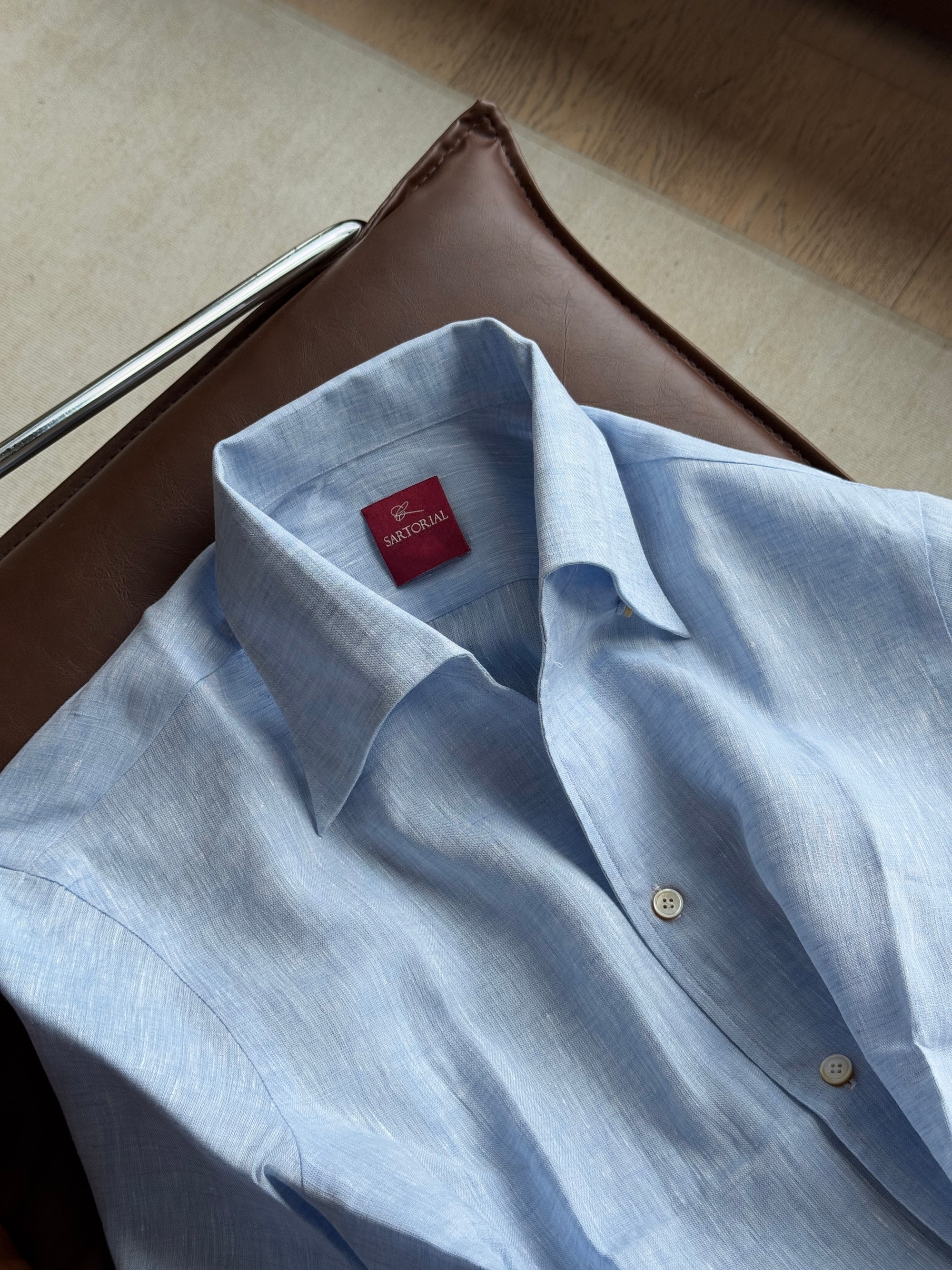 MTO Hand-stitched Linen Shirt #41 #42