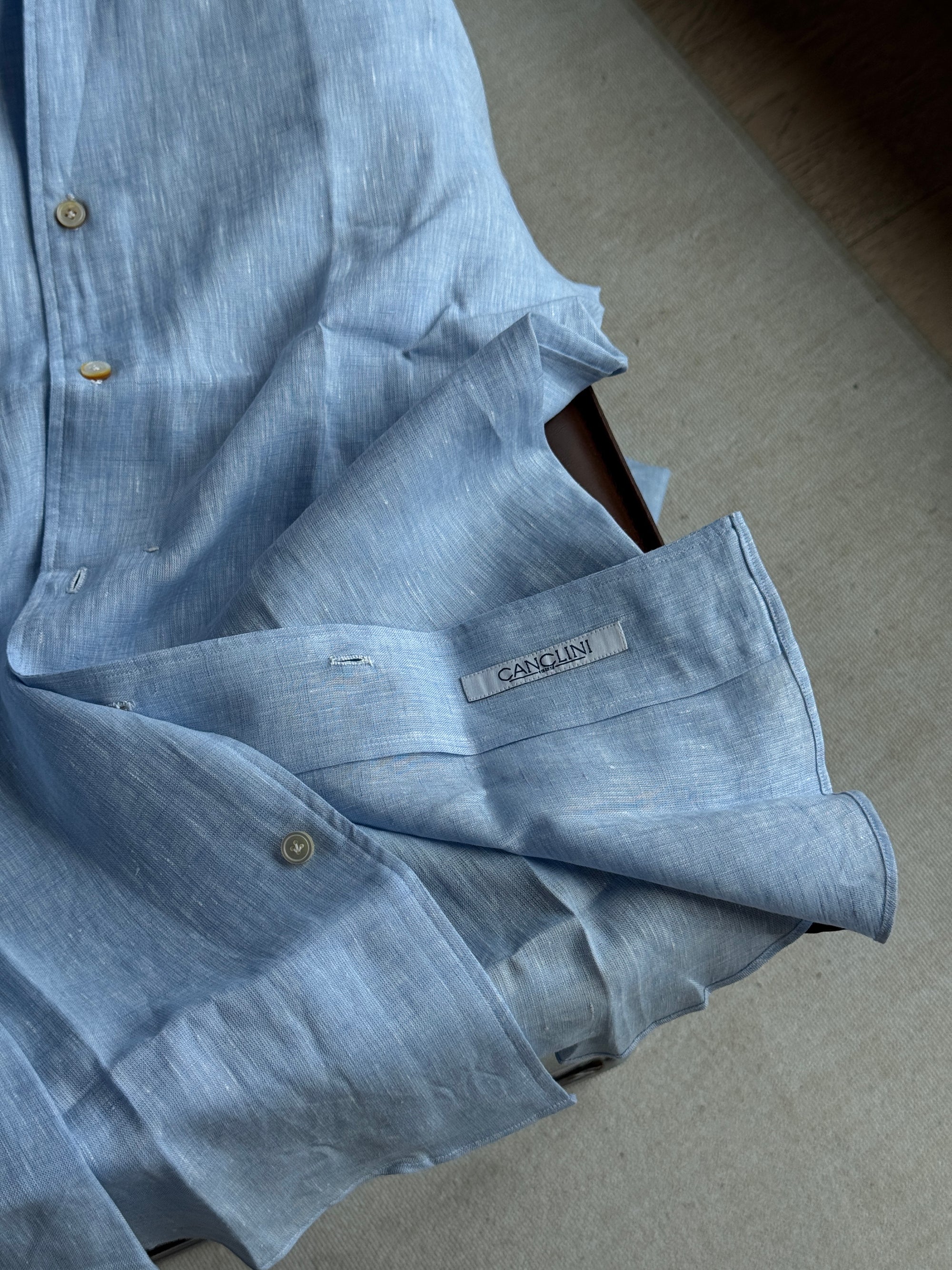 MTO Hand-stitched Linen Shirt #41 #42